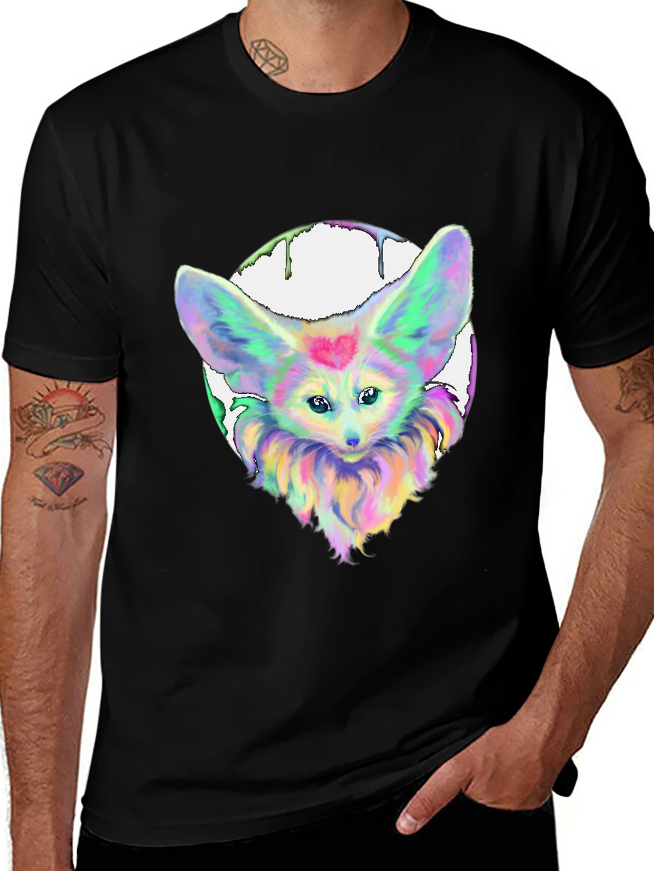 Variant 11 of Fennec Fox Graphic Tee - Colorful Animal Design