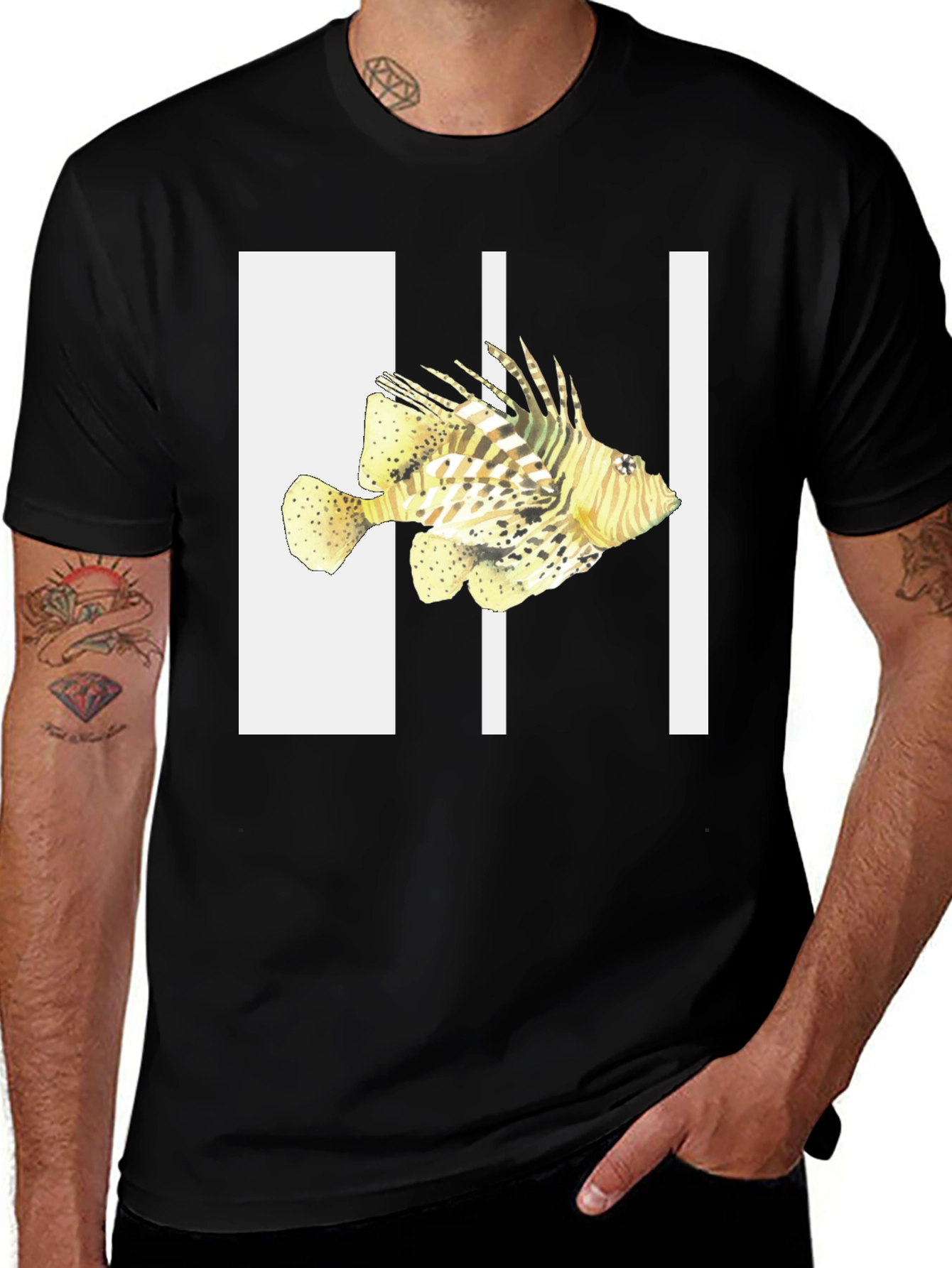 Variant 26 of Lionfish Graphic Print Men's T-Shirt