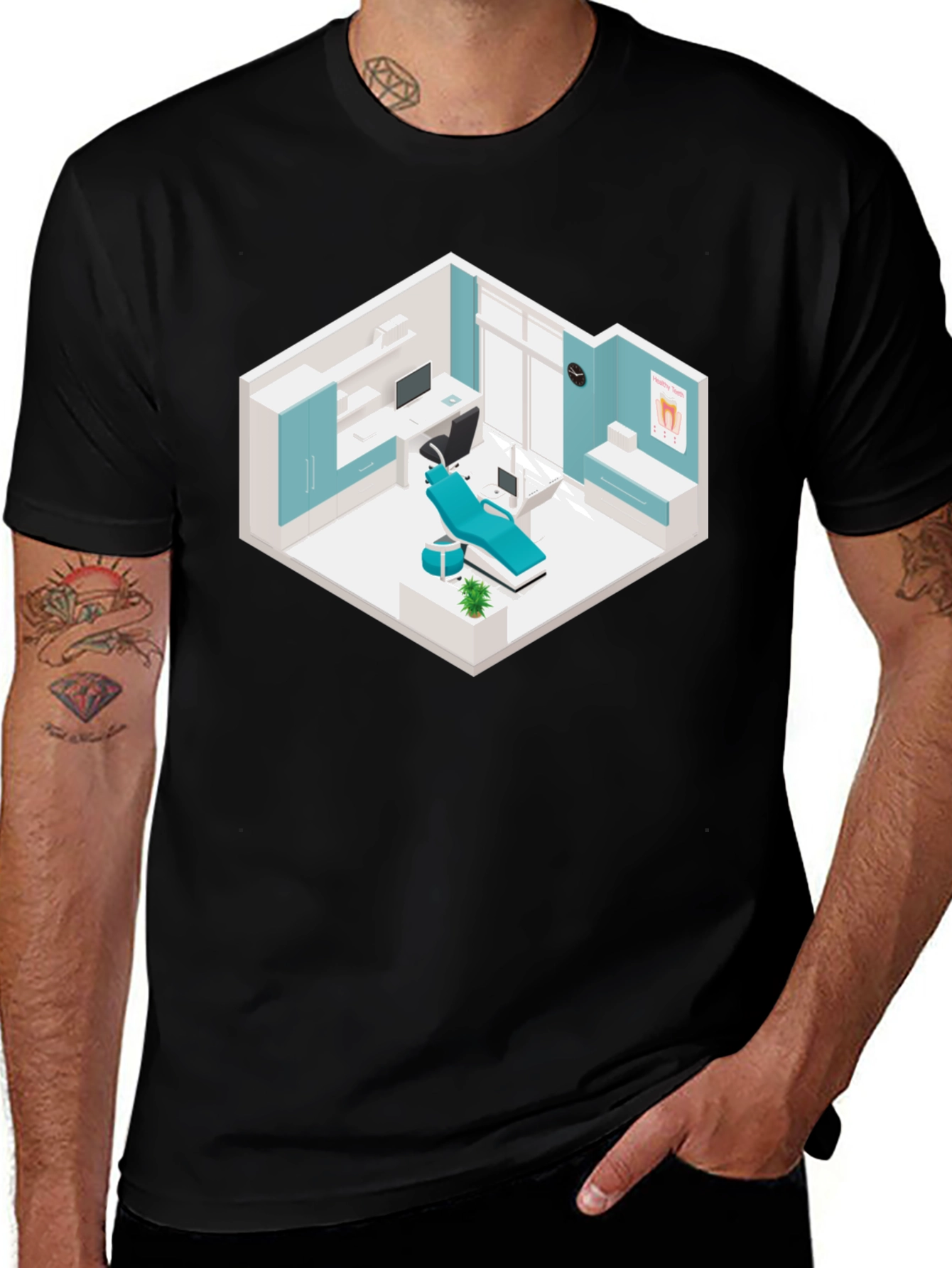 Variant 23 of Dental Office Isometric T-Shirt