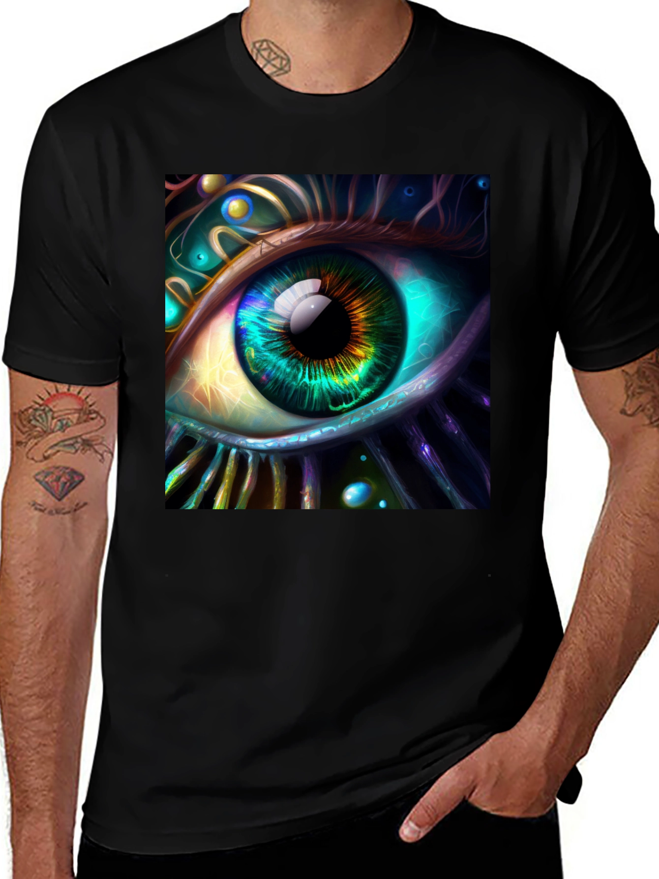 Variant 18 of Eye See You Graphic Tee - Vivid Art T-Shirt