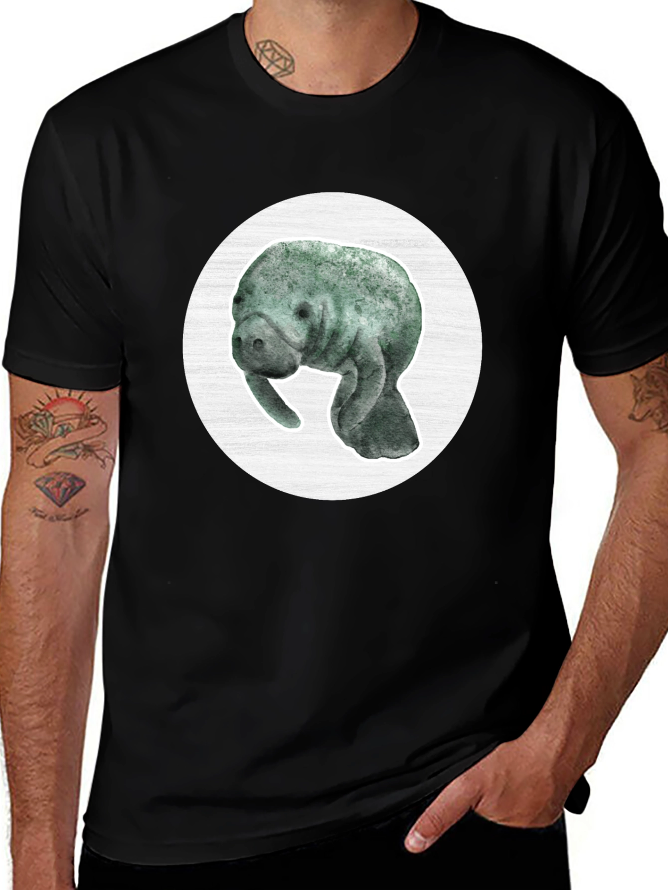 Manatee Graphic Tee - Stylish Sea Cow Design