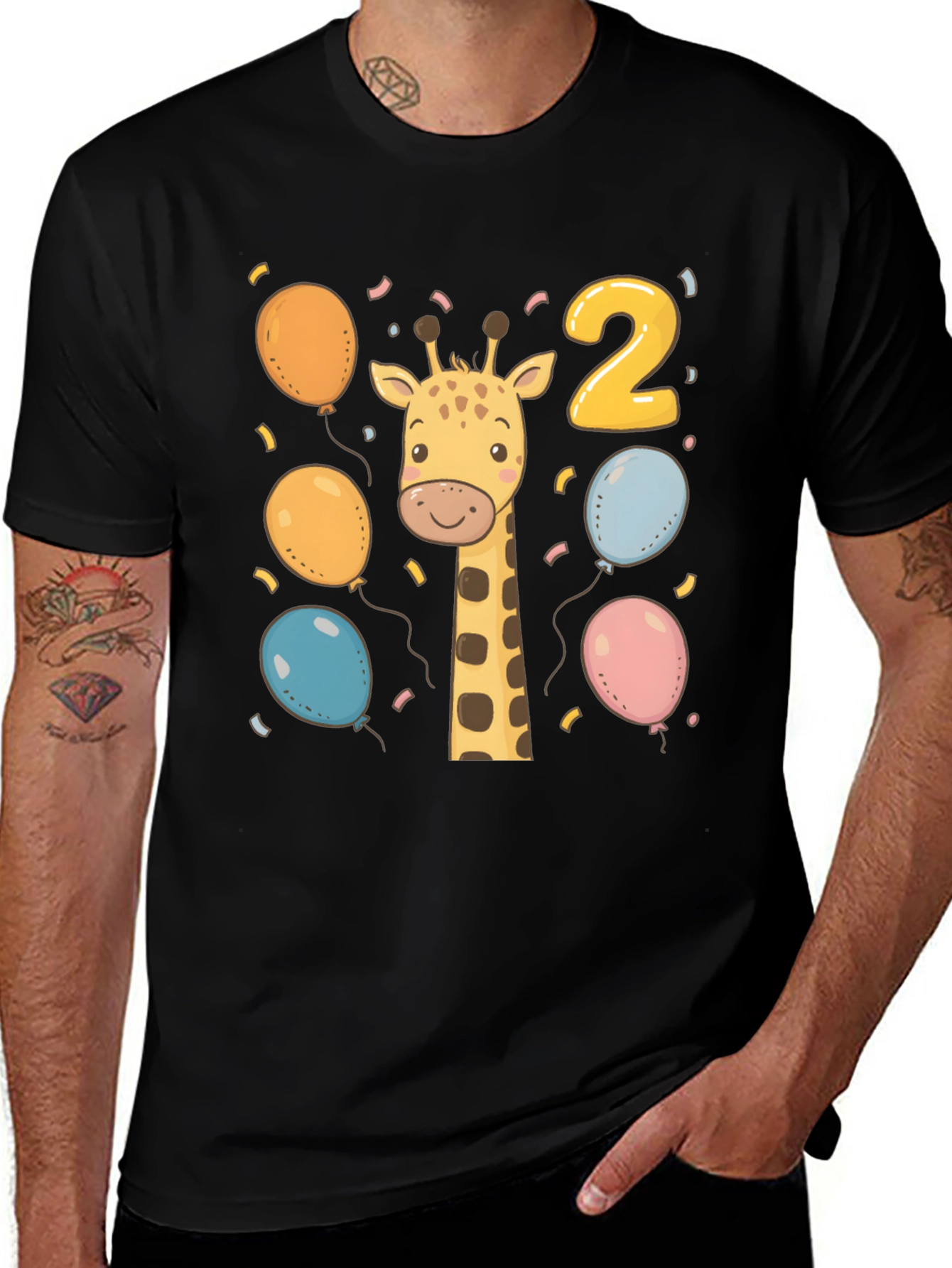 Variant 21 of Kids Giraffe 2nd Birthday T-Shirt
