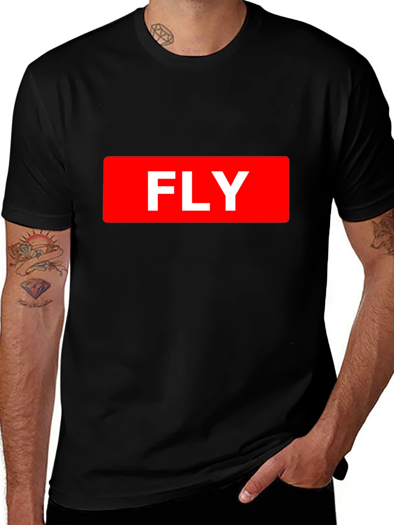 Variant 8 of FLY Graphic Print Crew Neck T-Shirt