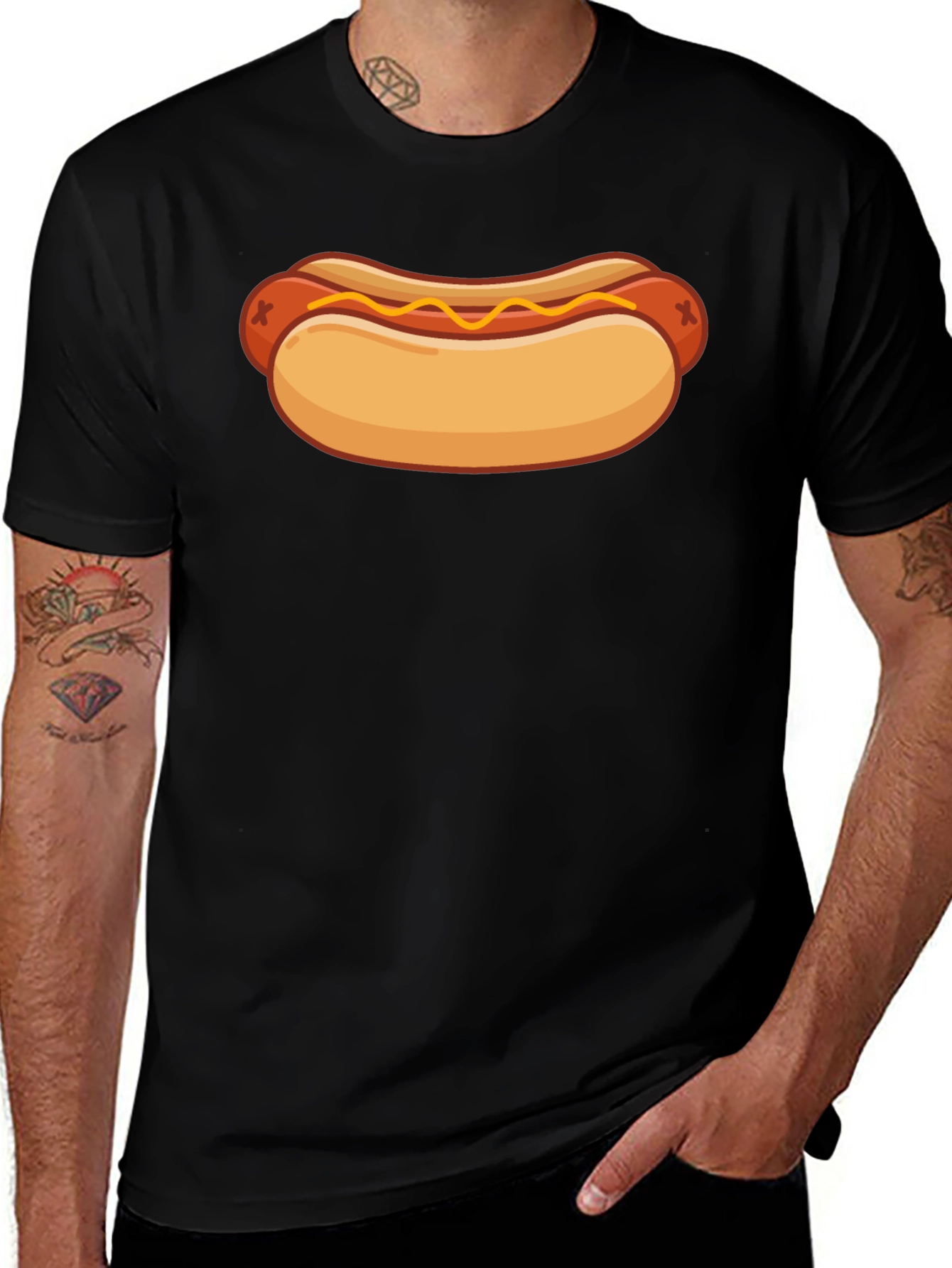 Variant 9 of Hot Dog Graphic Tee - Casual & Fun!