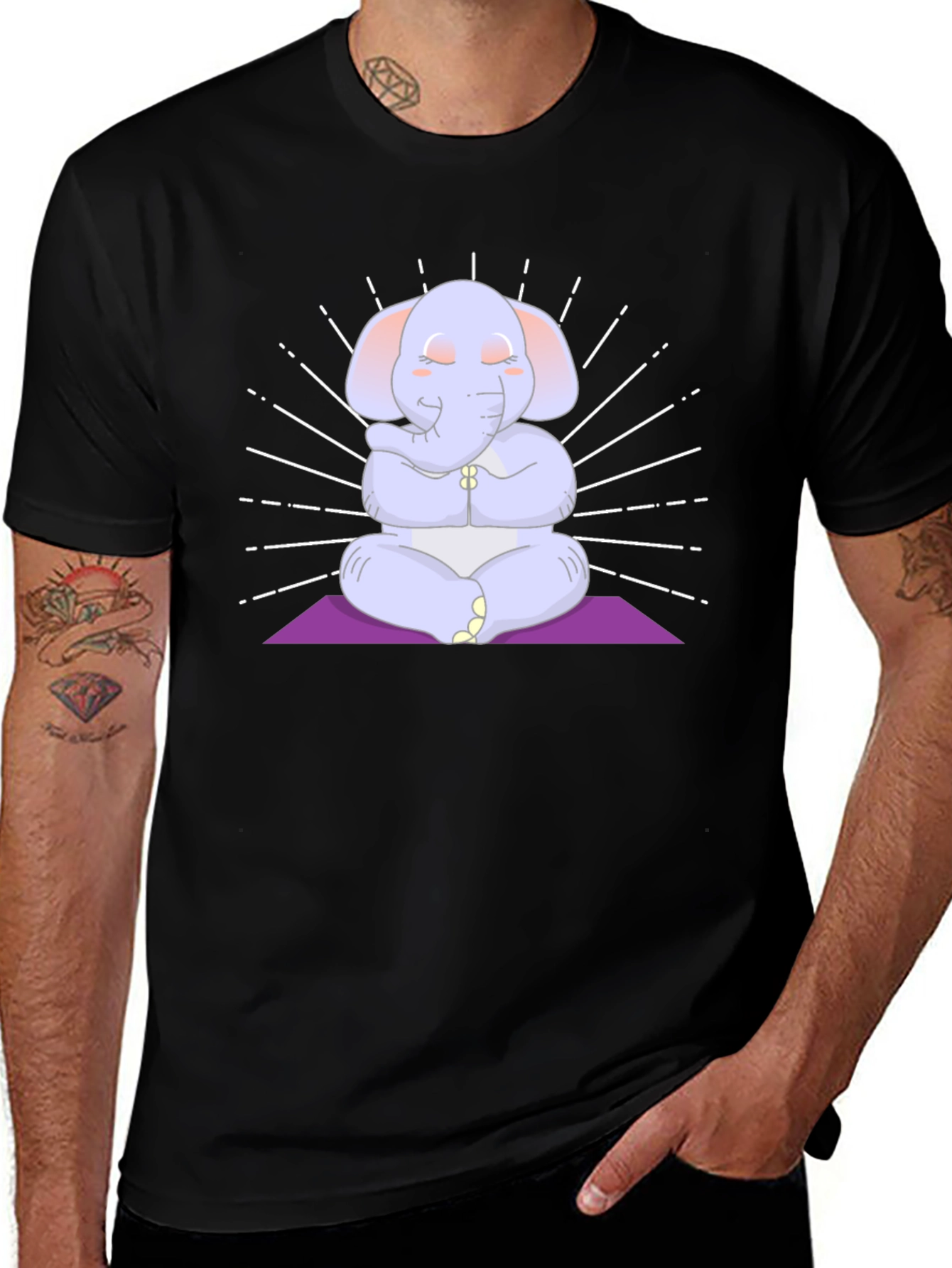 Variant 30 of Zen Elephant Graphic T-Shirt