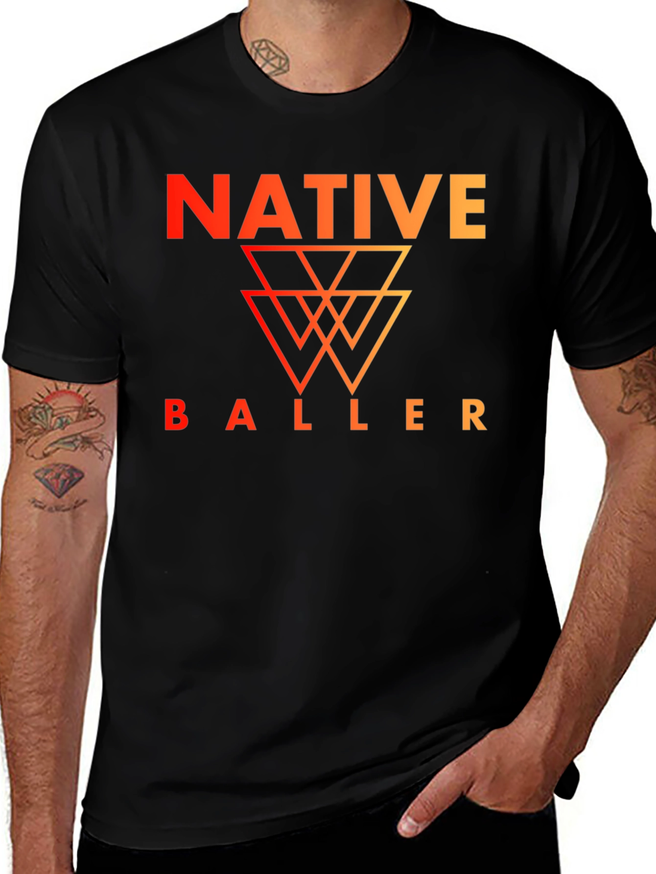 Variant 26 of Native Baller Graphic Tee - Stylish Streetwear