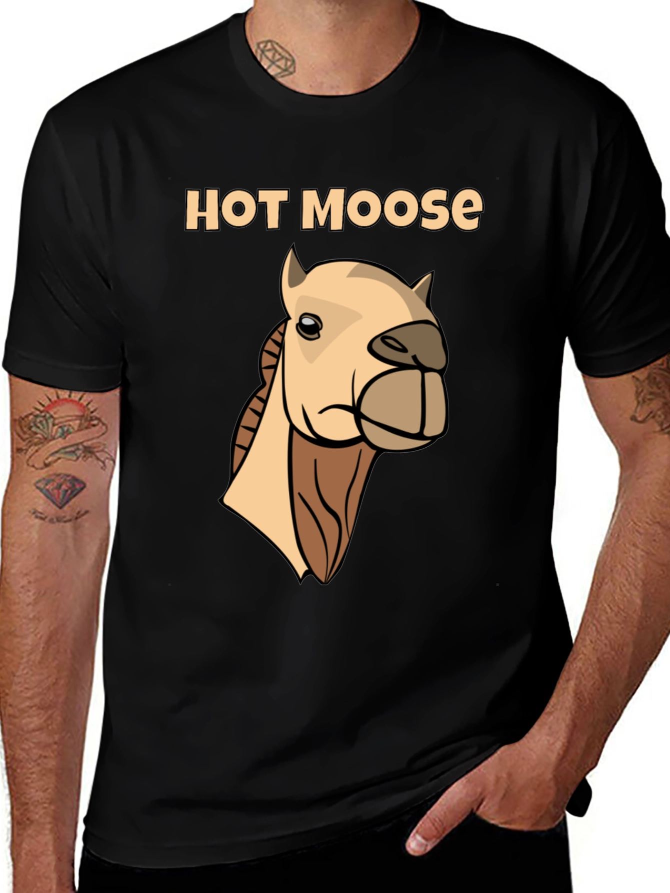 Variant 5 of Hot Moose T-Shirt - Novelty Graphic Tee