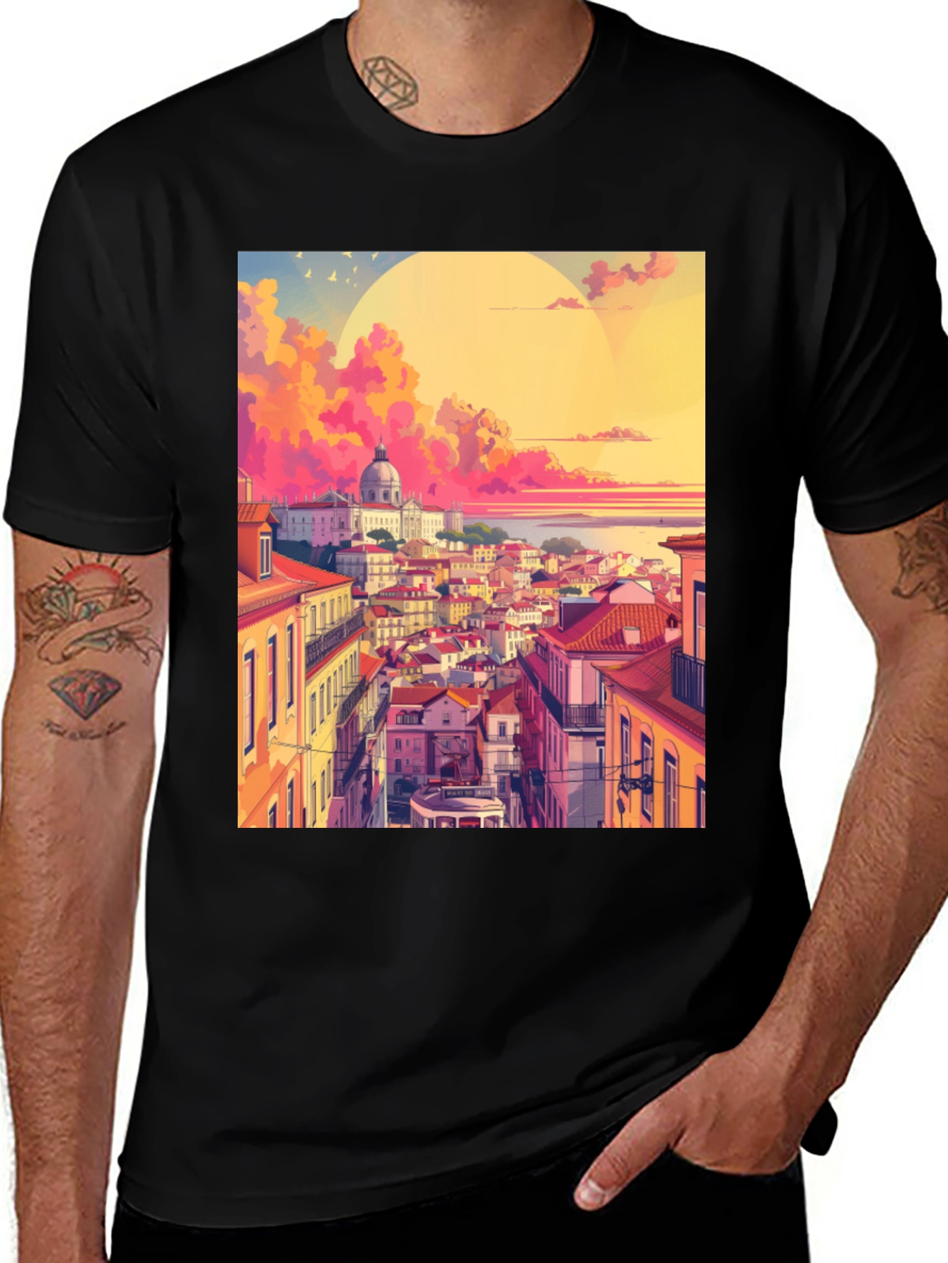 Lisbon Sunset Graphic Tee