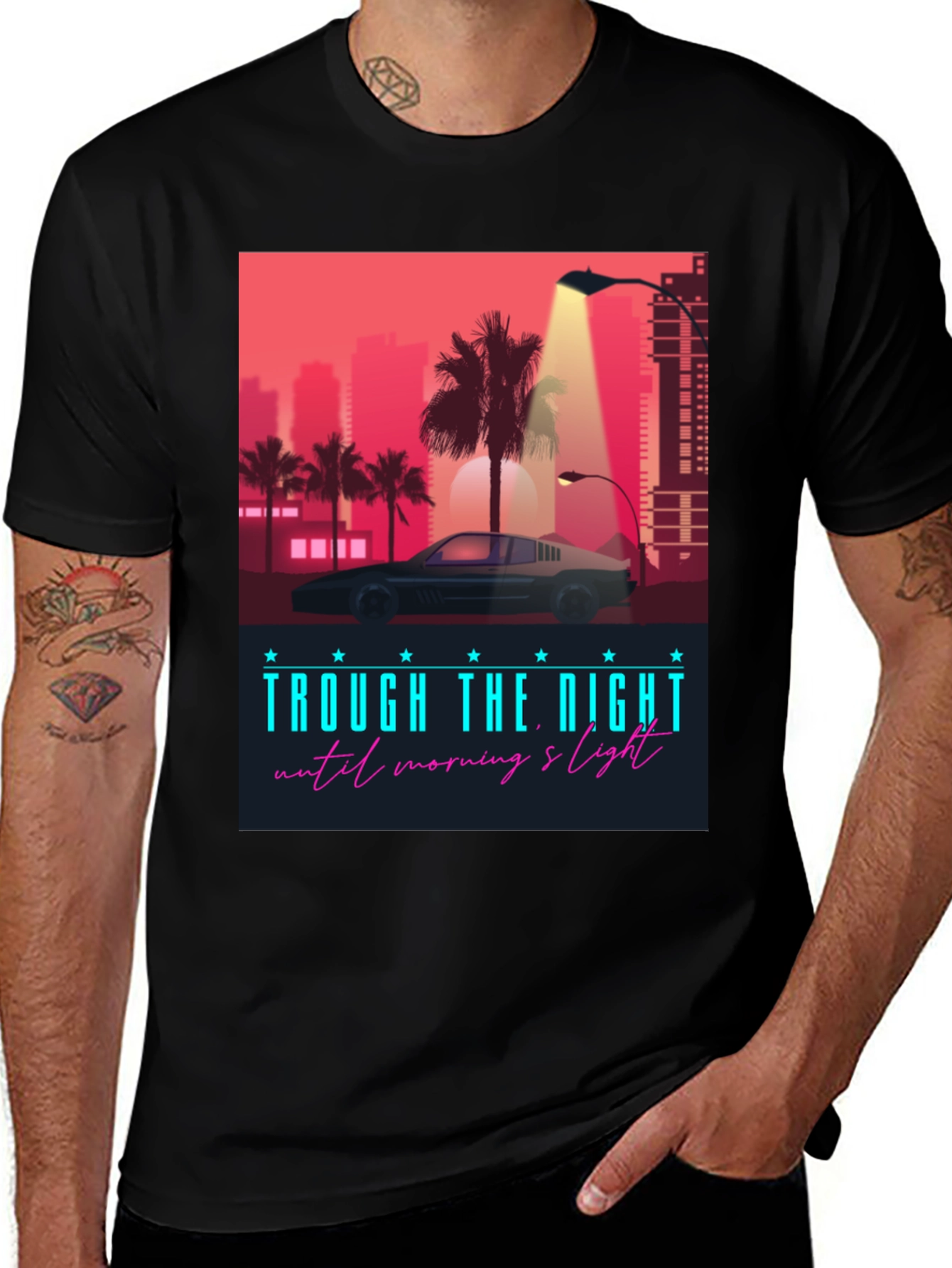 Variant 20 of Retro Wave Cityscape T-Shirt