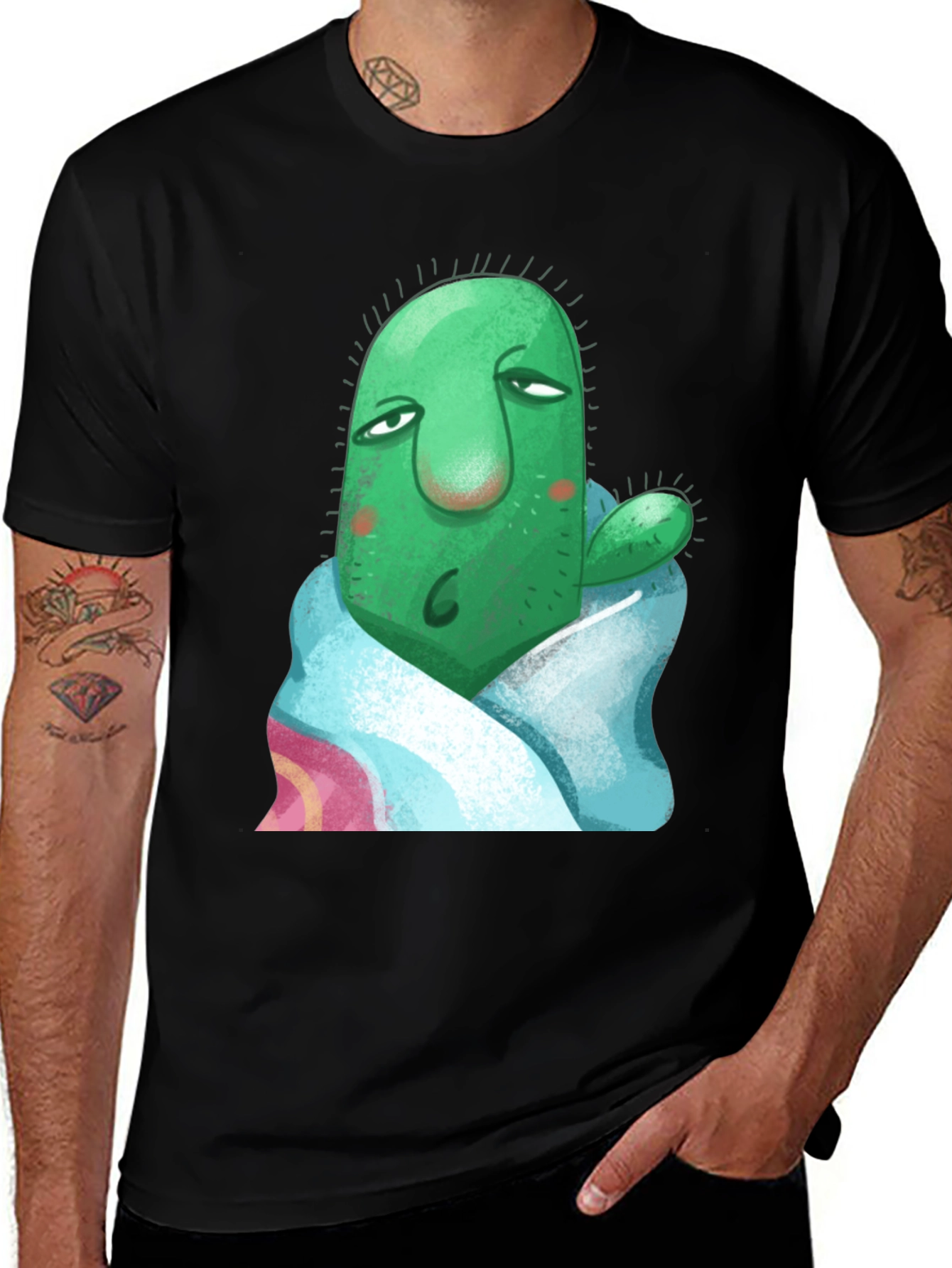Variant 7 of Cactus in Blanket Graphic T-Shirt - Unique Design