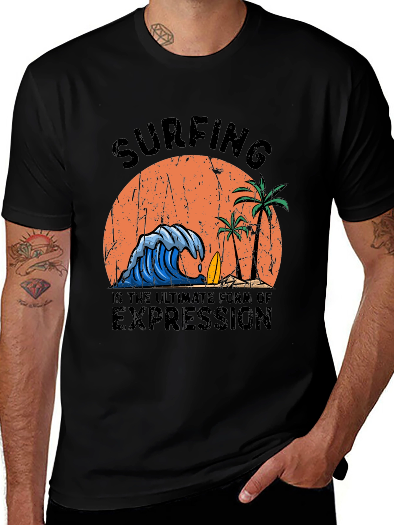 Surfing Expression Graphic Tee
