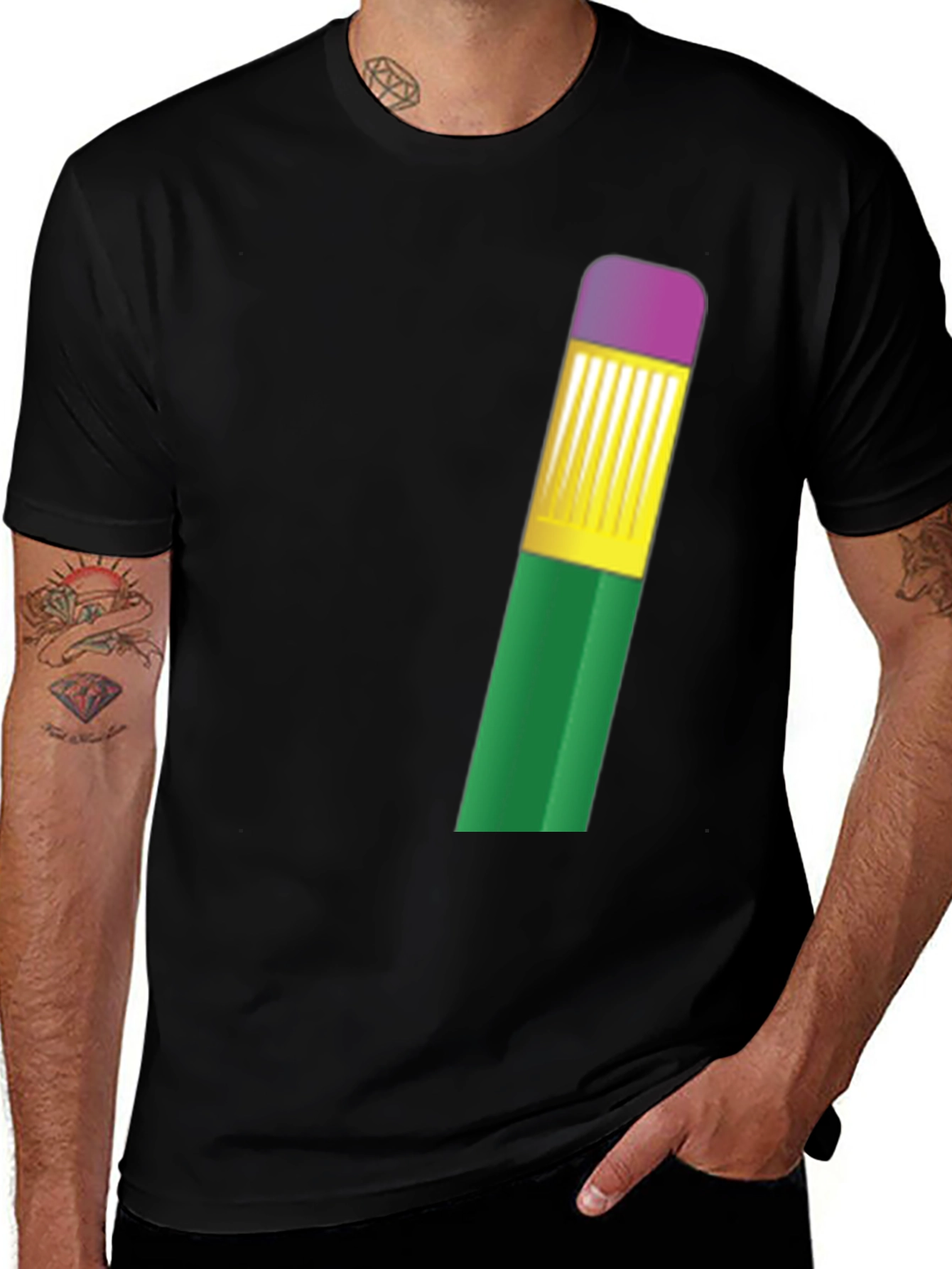 Variant 26 of Novelty Pencil T-Shirt - Quirky Graphic Tee