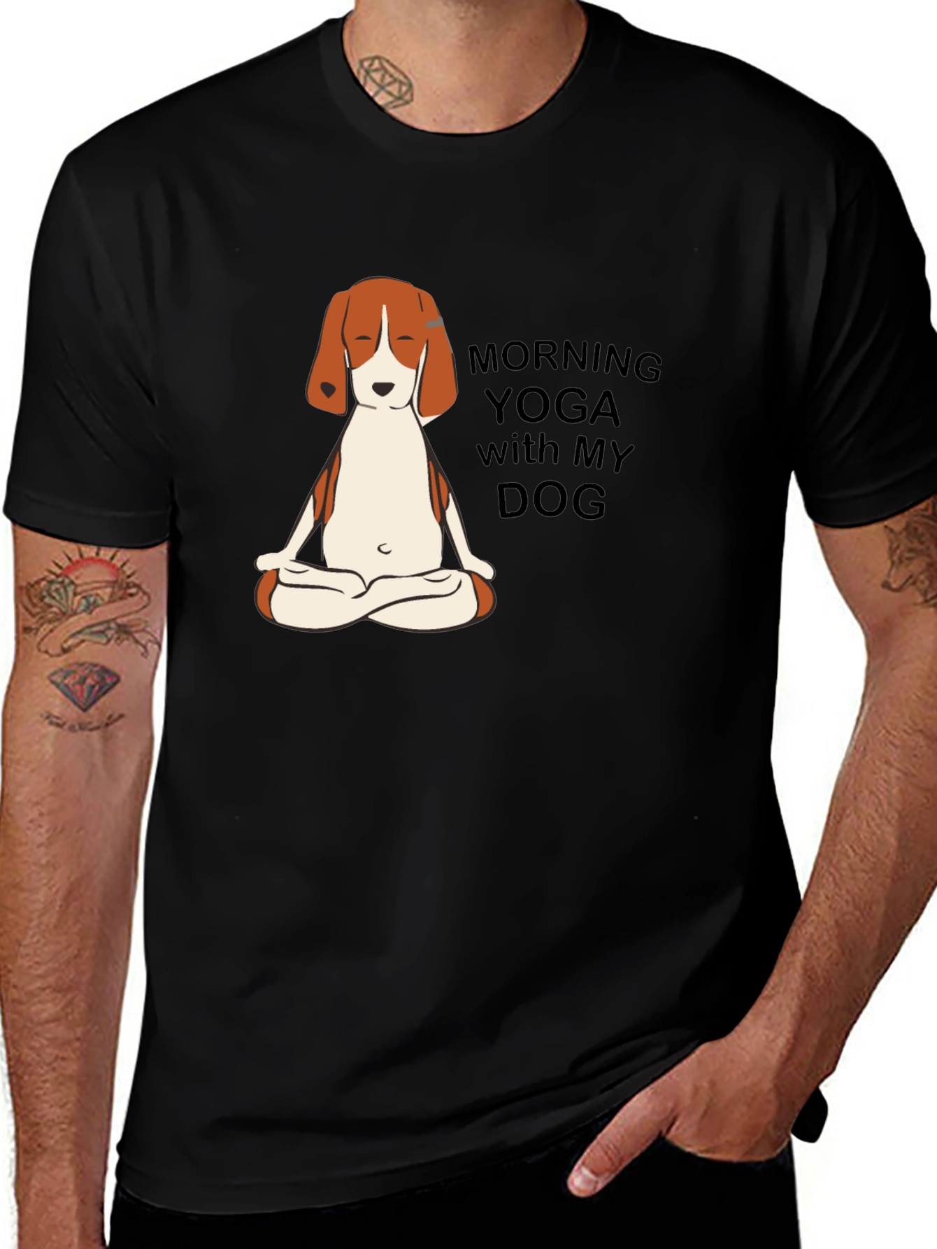 Yoga Dog T-Shirt - Morning Yoga with My Dog Tee