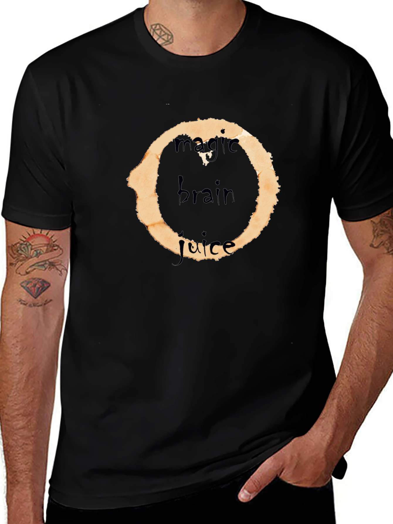 Variant 22 of Magic Brain Juice T-Shirt - Black Cotton Tee