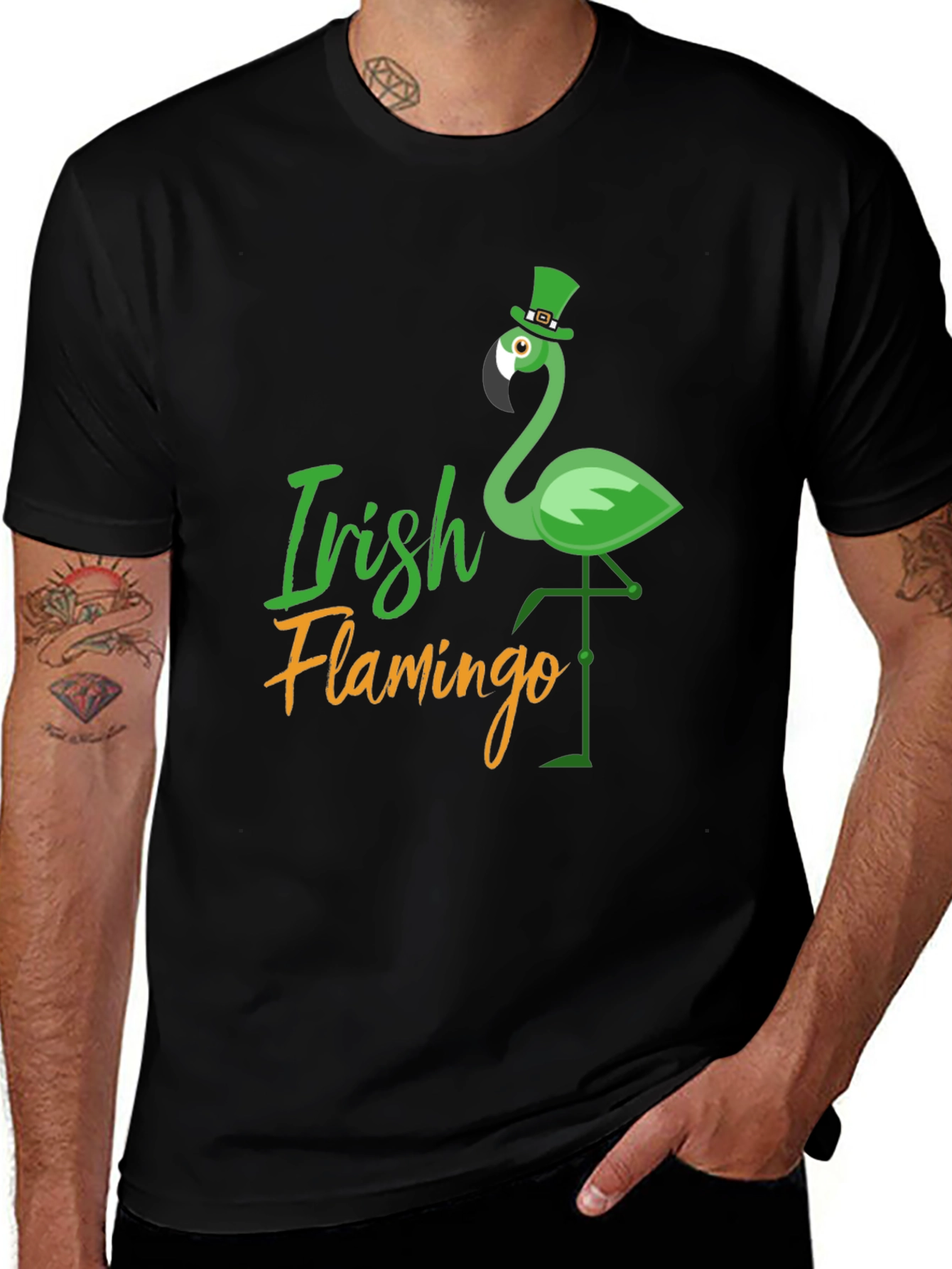 Irish Flamingo St. Patrick's Day T-Shirt