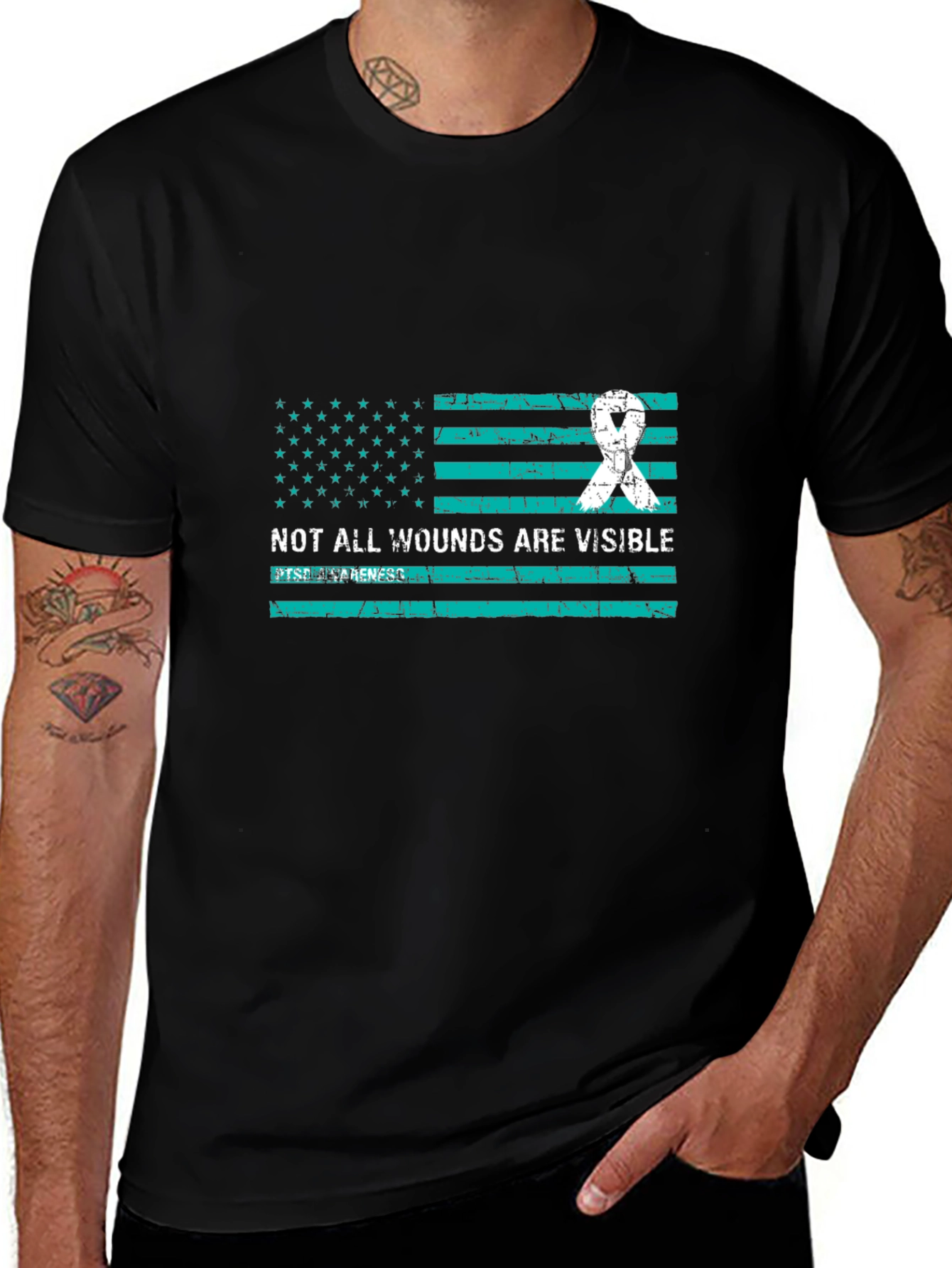 Variant 27 of Not All Wounds Are Visible Awareness T-Shirt