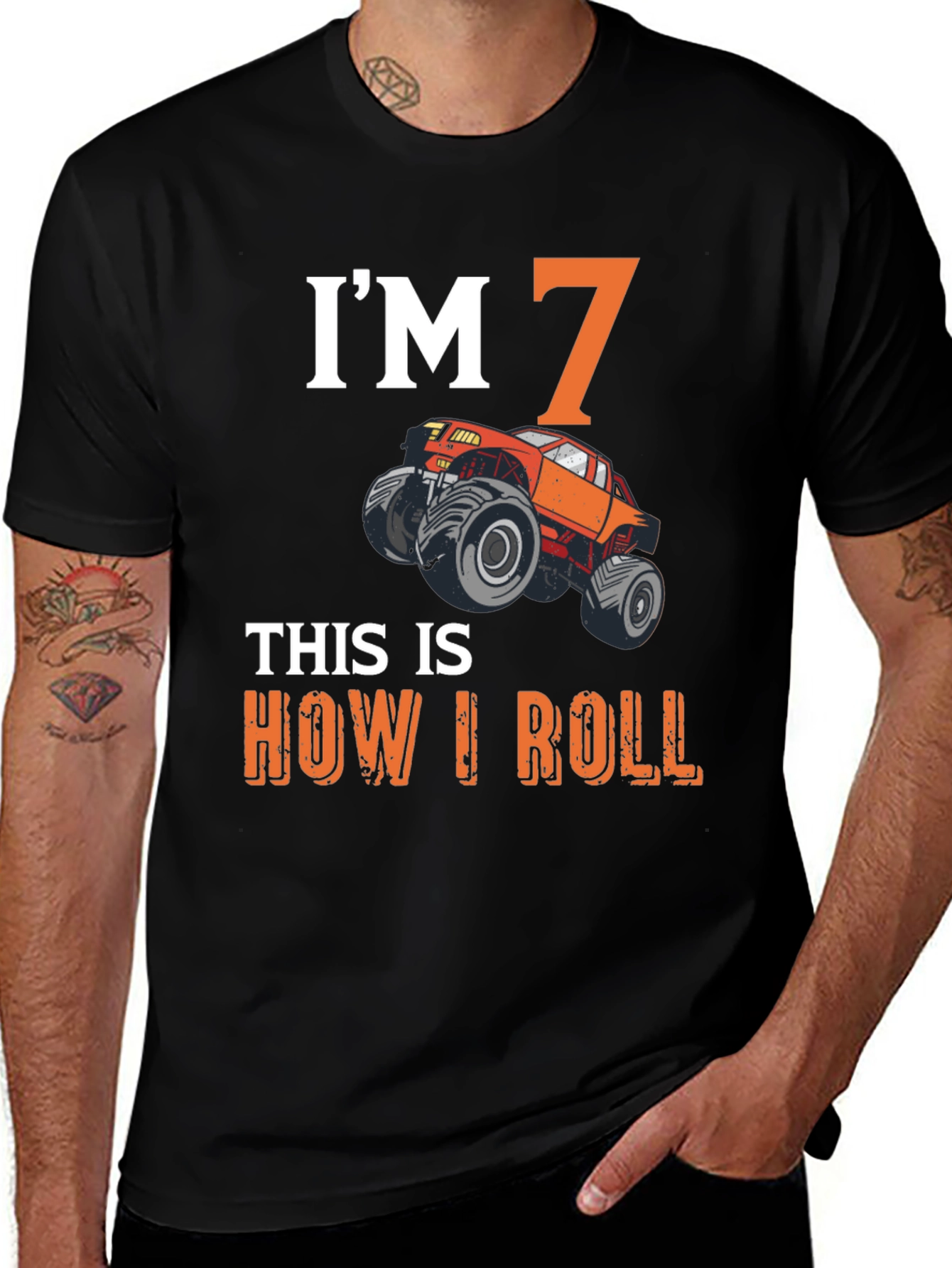 I'm 7 Monster Truck Birthday T-Shirt
