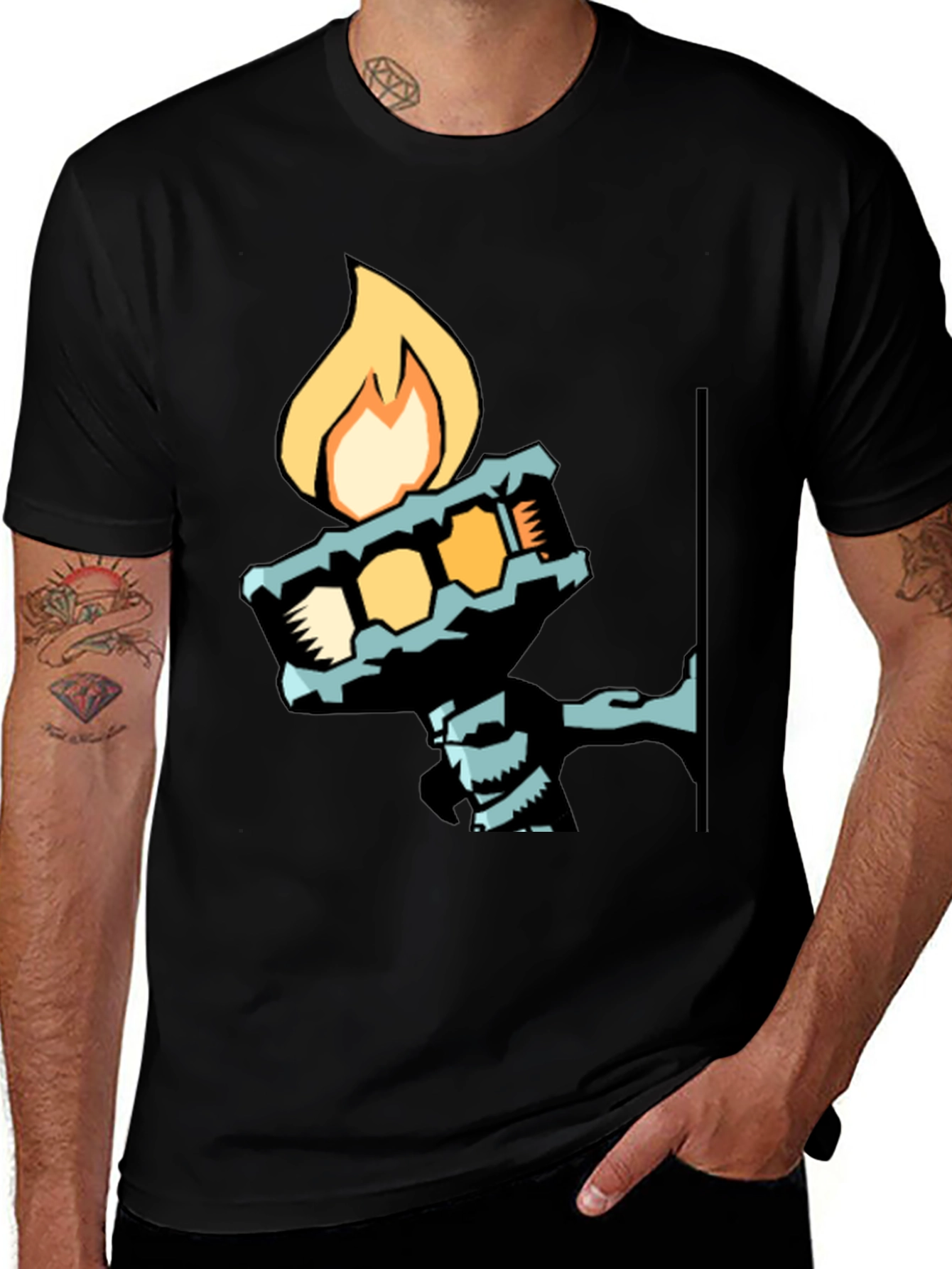 Variant 18 of Cool Graphic Tee - Torch Bearer Design