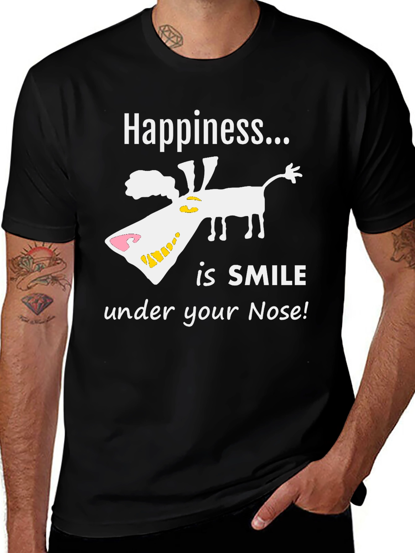Variant 22 of Happiness is Smile Dog Graphic Tee