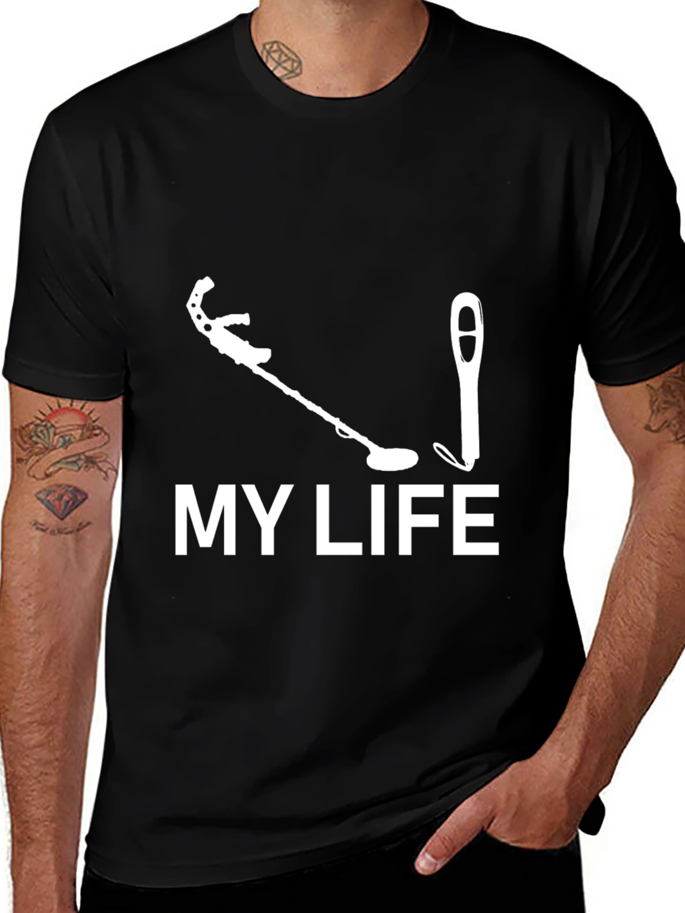 Variant 13 of Metal Detecting My Life Black T-Shirt