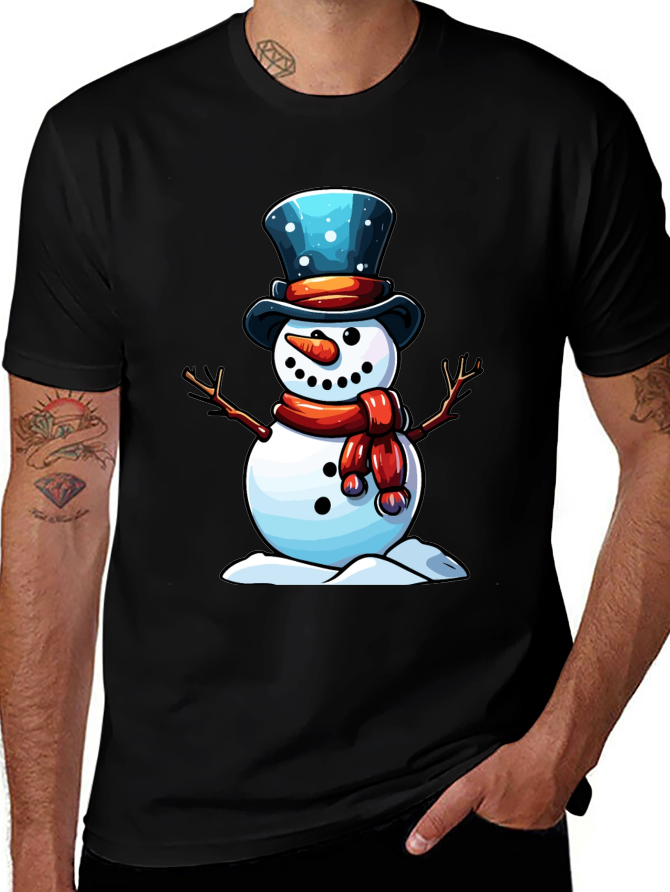 Festive Snowman Graphic Tee