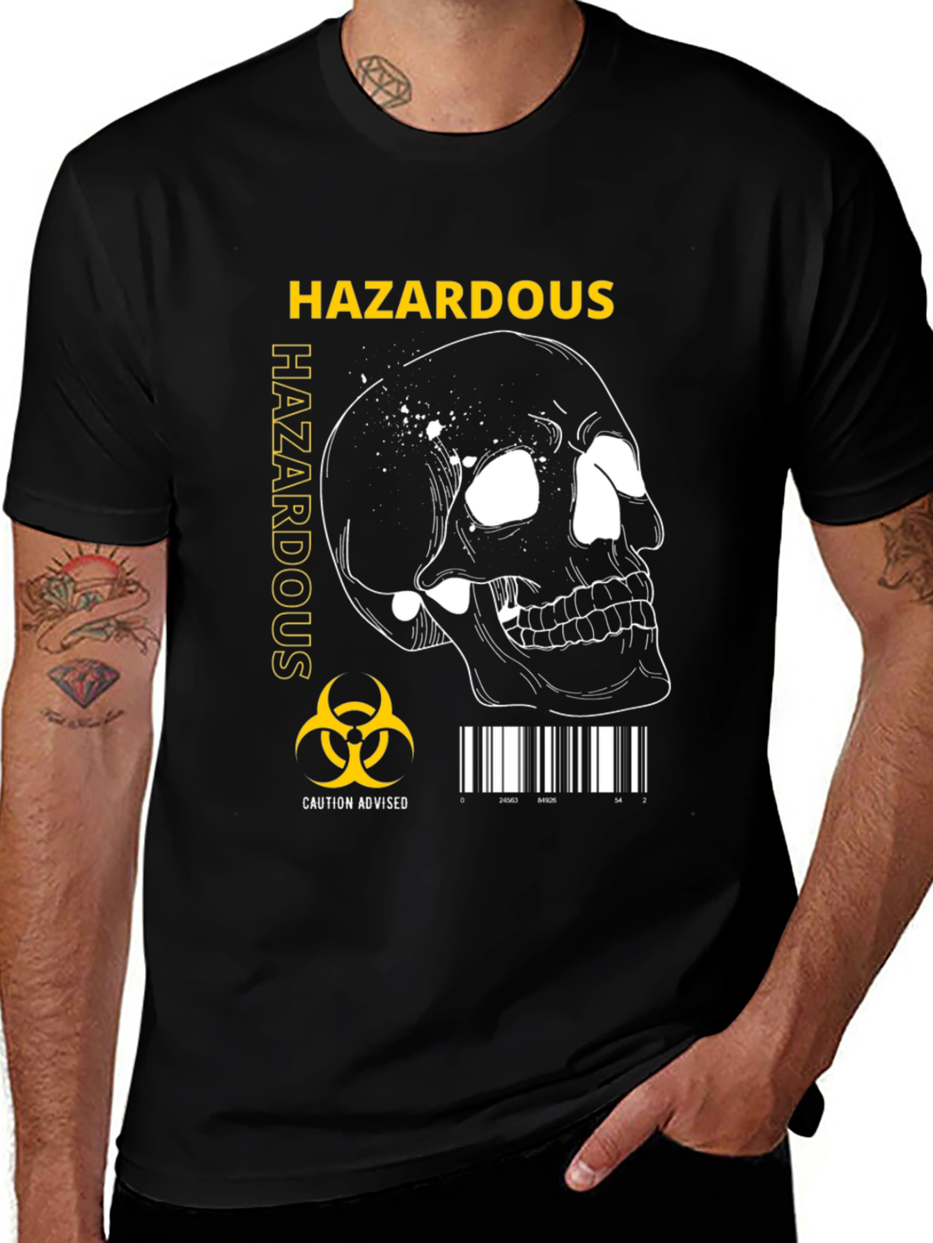 Variant 27 of Hazardous Biohazard Skull Graphic T-Shirt