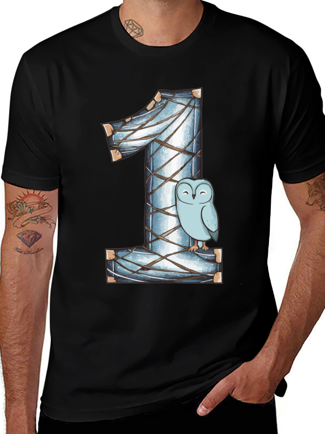 Variant 22 of Owl Number One Kids Birthday Shirt