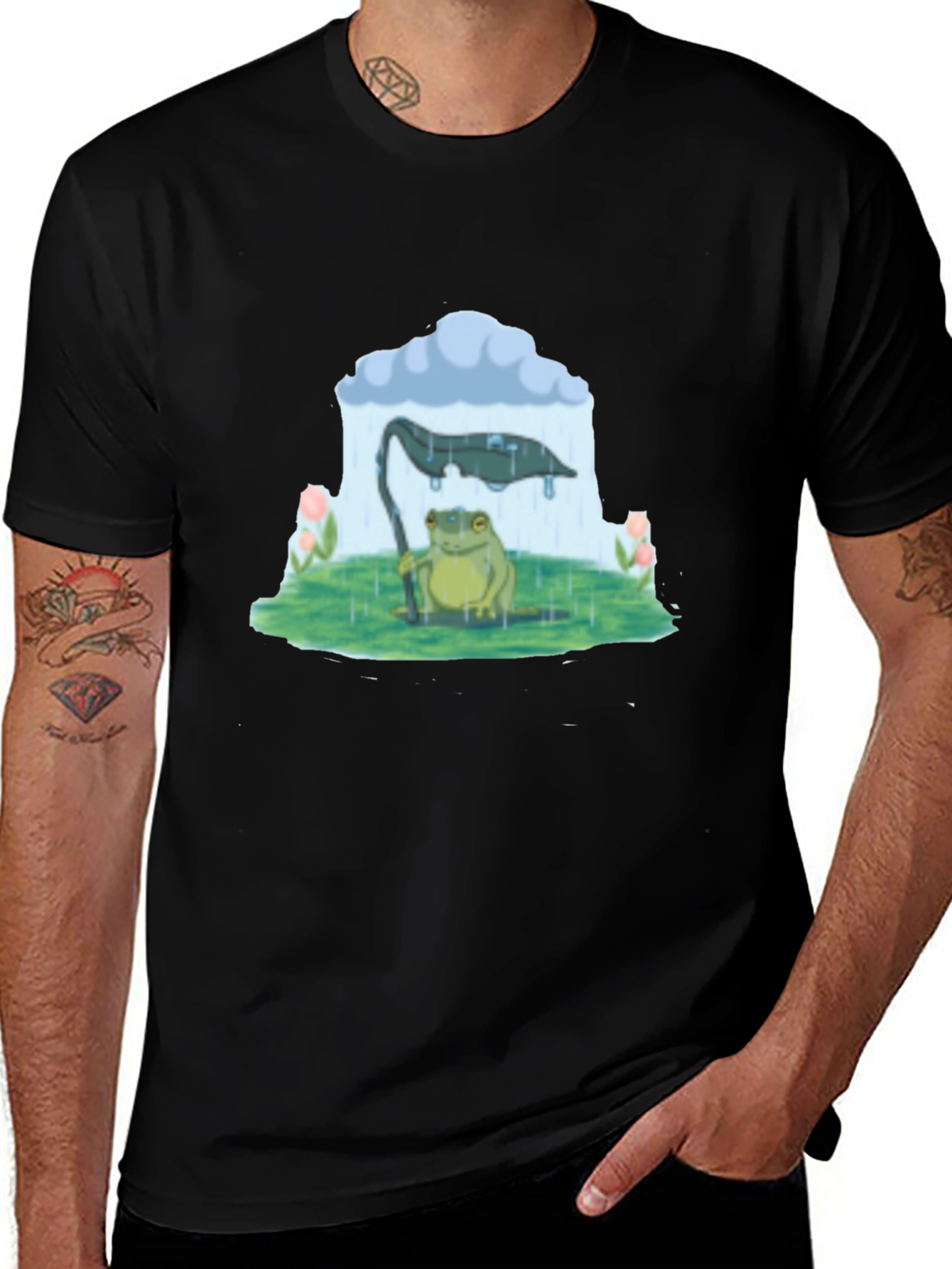 Variant 13 of Frog Under Rain Cloud Graphic Tee