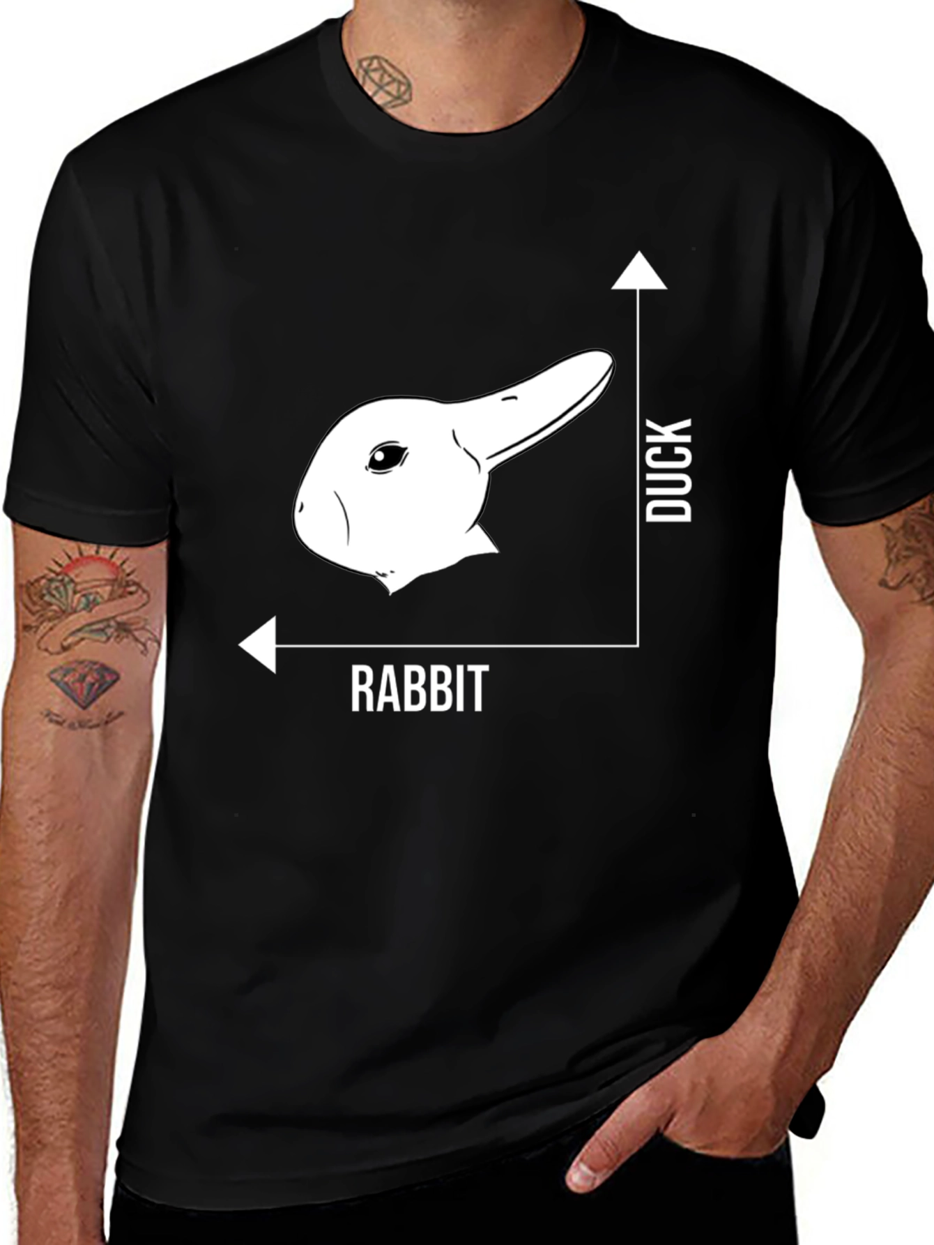 Variant 22 of Duck Rabbit Illusion T-Shirt - Funny Optical Illusion Tee