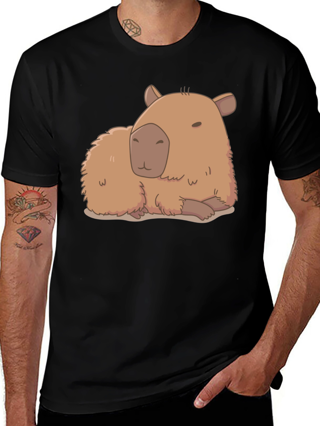 Variant 12 of Capybara Graphic Tee - Relaxed Fit Cotton T-Shirt