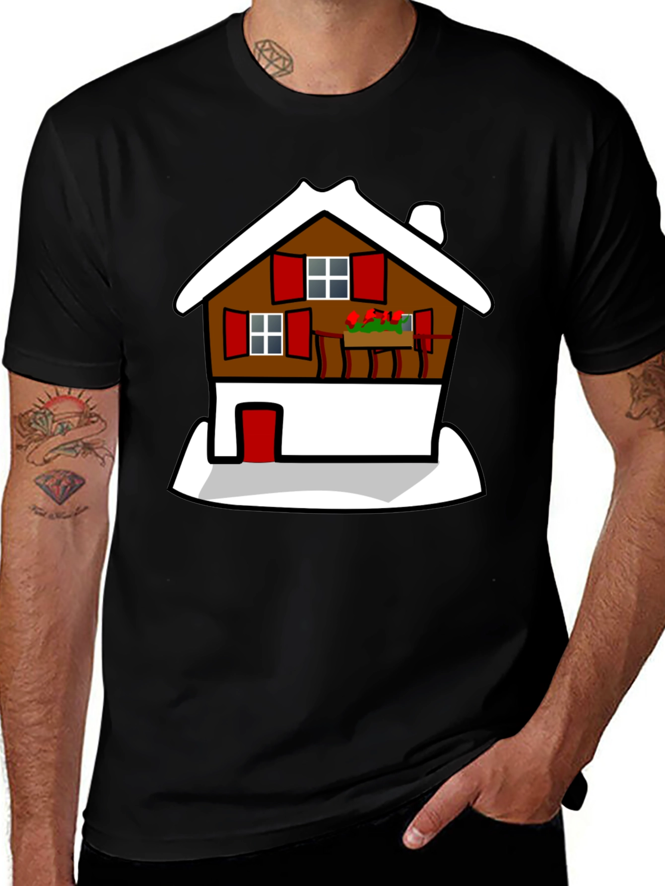 Variant 18 of Chalet Graphic Tee -  Cozy Cabin Style T-Shirt
