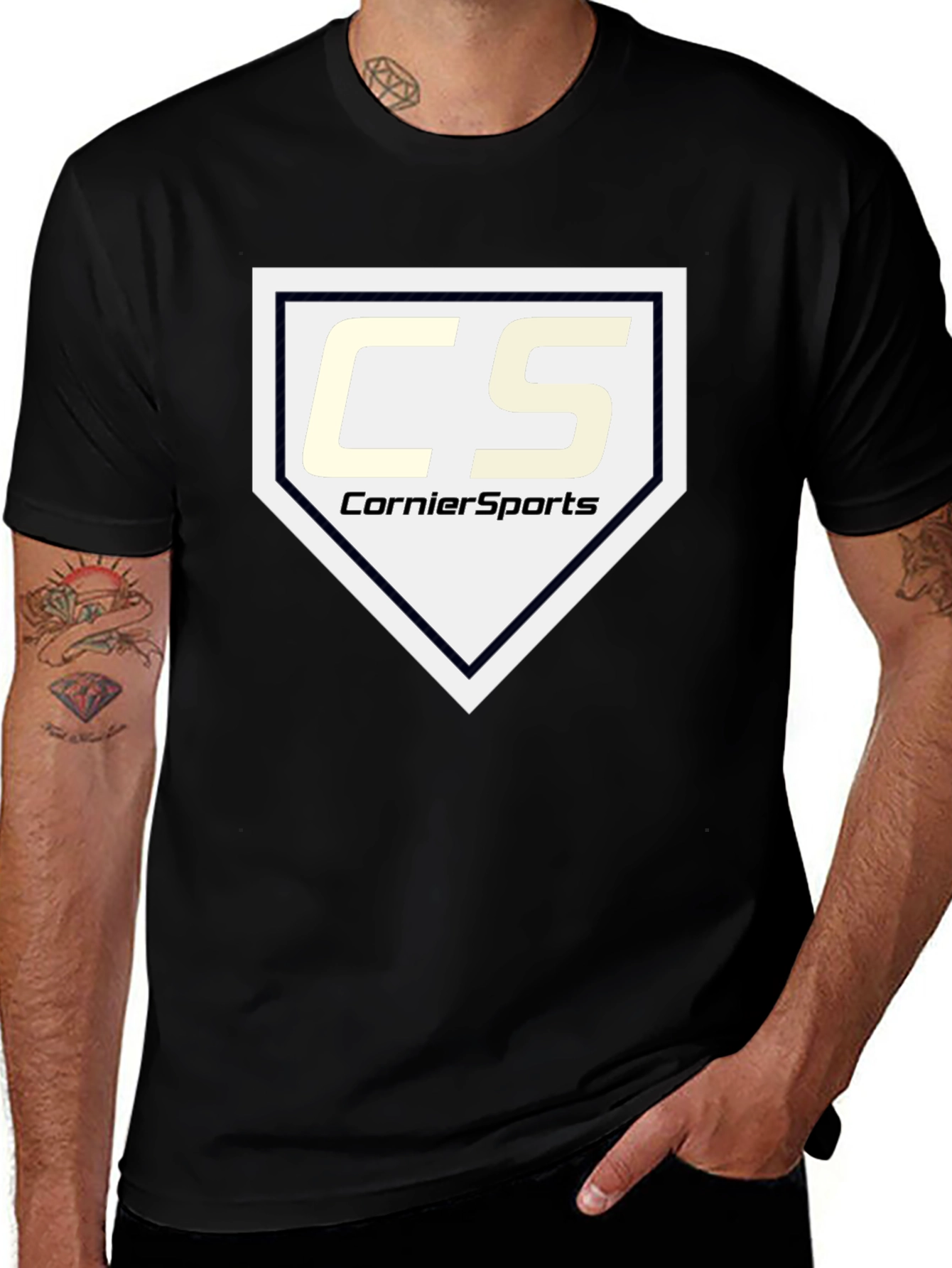 Variant 17 of CornierSports Black Graphic T-Shirt