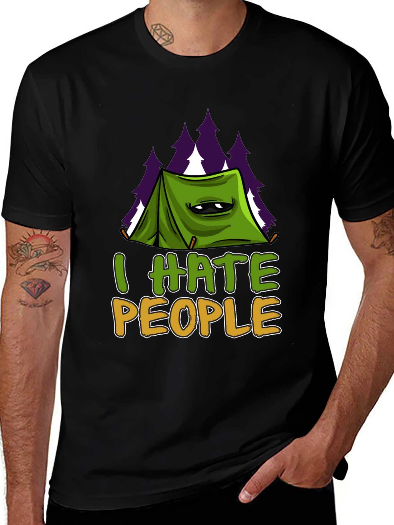 Variant 26 of I Hate People Camping T-Shirt - Introvert Humor