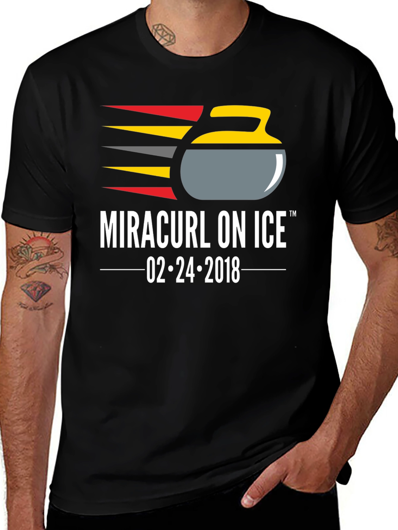 Variant 3 of Miracurl On Ice T-Shirt - Curling Fan Apparel