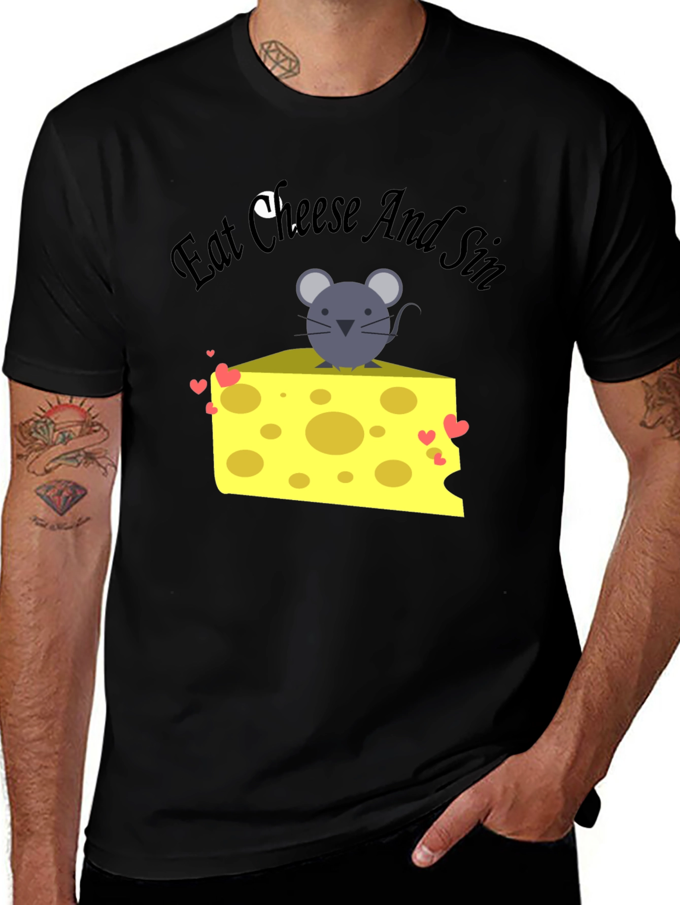 Variant 17 of Eat Cheese and Sin Graphic Tee