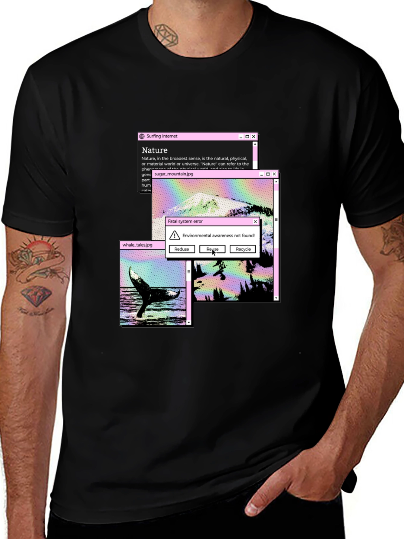Variant 3 of Surfing Internet Nature Graphic T-Shirt