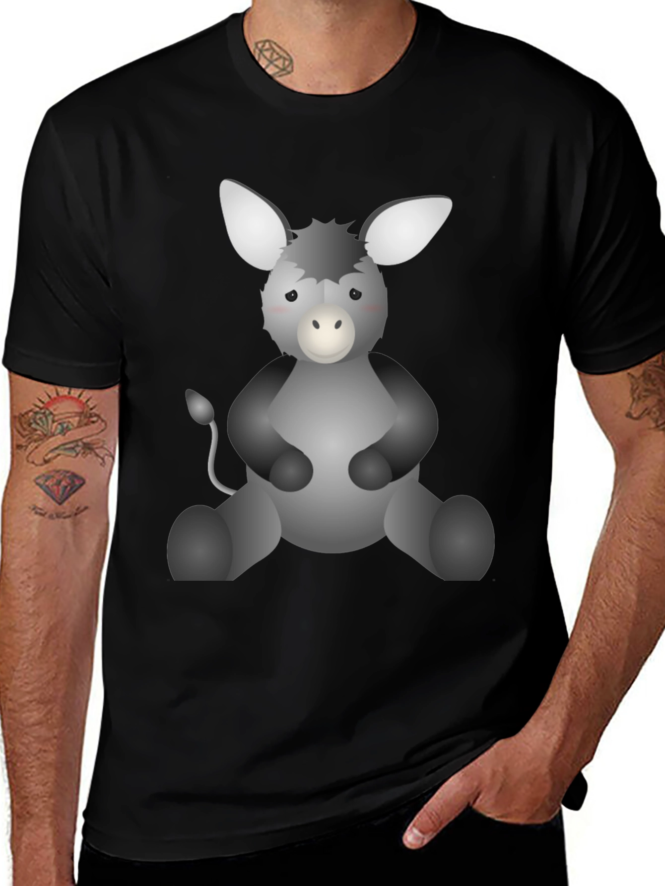 Variant 14 of Donkey Graphic Tee - Cute Cartoon Animal Shirt