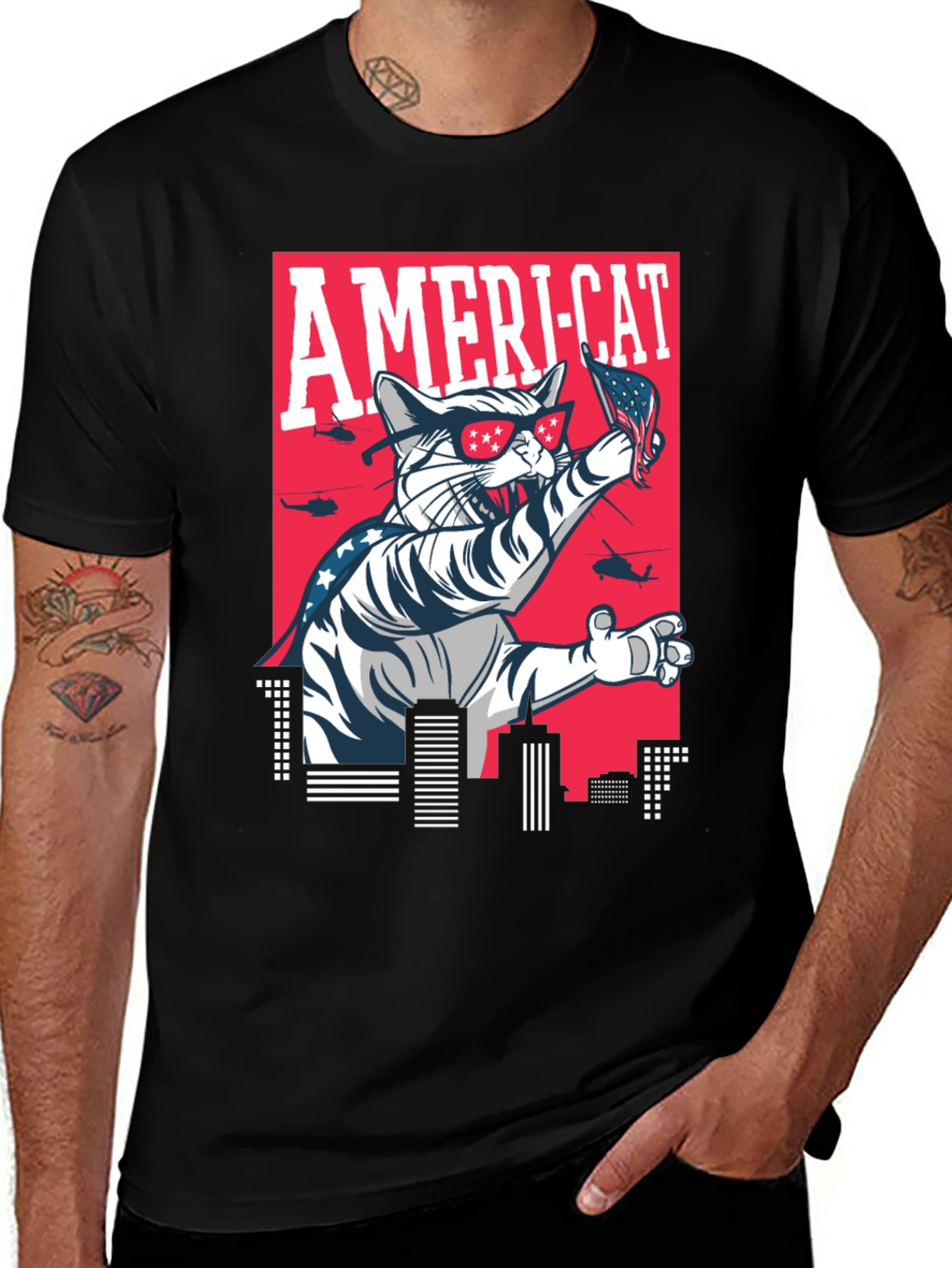 Ameri-Cat Patriotic T-Shirt
