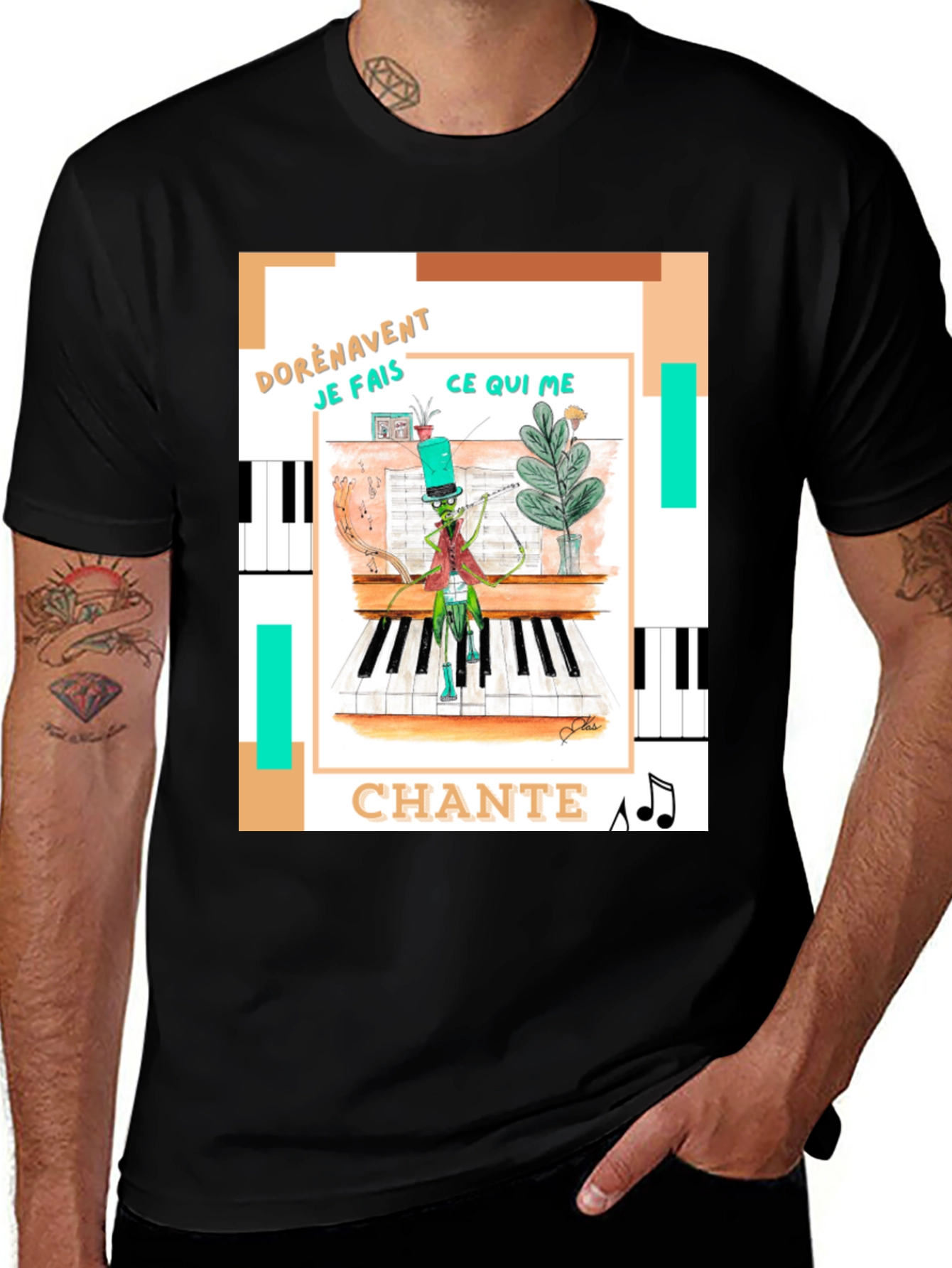 Variant 15 of Musical Cricket Graphic Tee