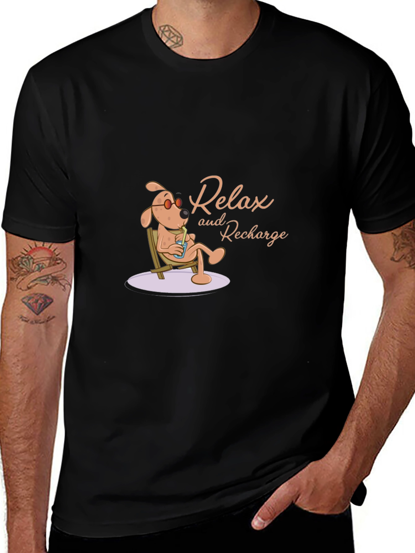 Variant 24 of Relax and Recharge Graphic T-Shirt