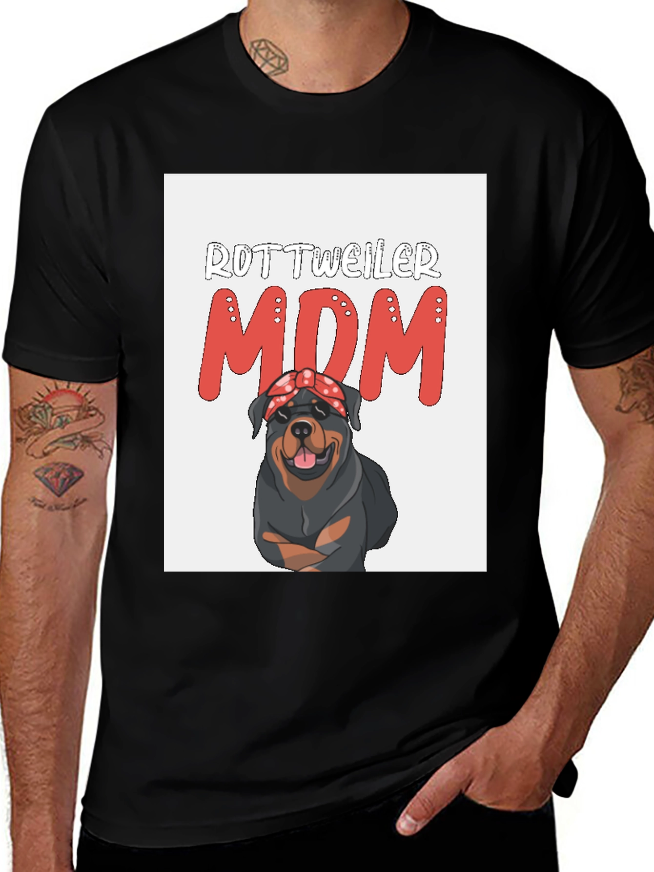 Rottweiler Mom Graphic Tee - Dog Lover's Gift