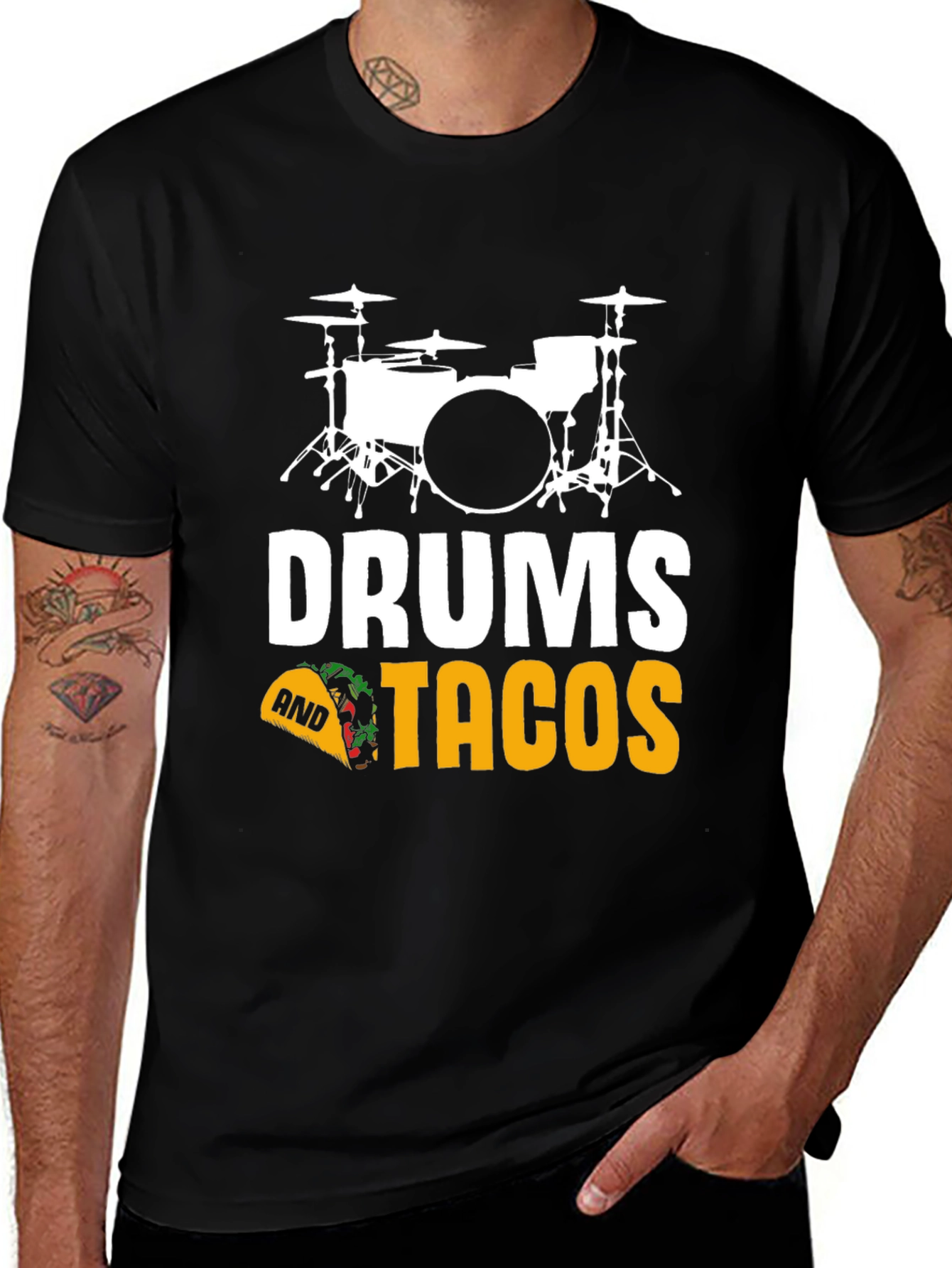 Variant 17 of Drums and Tacos Graphic T-Shirt