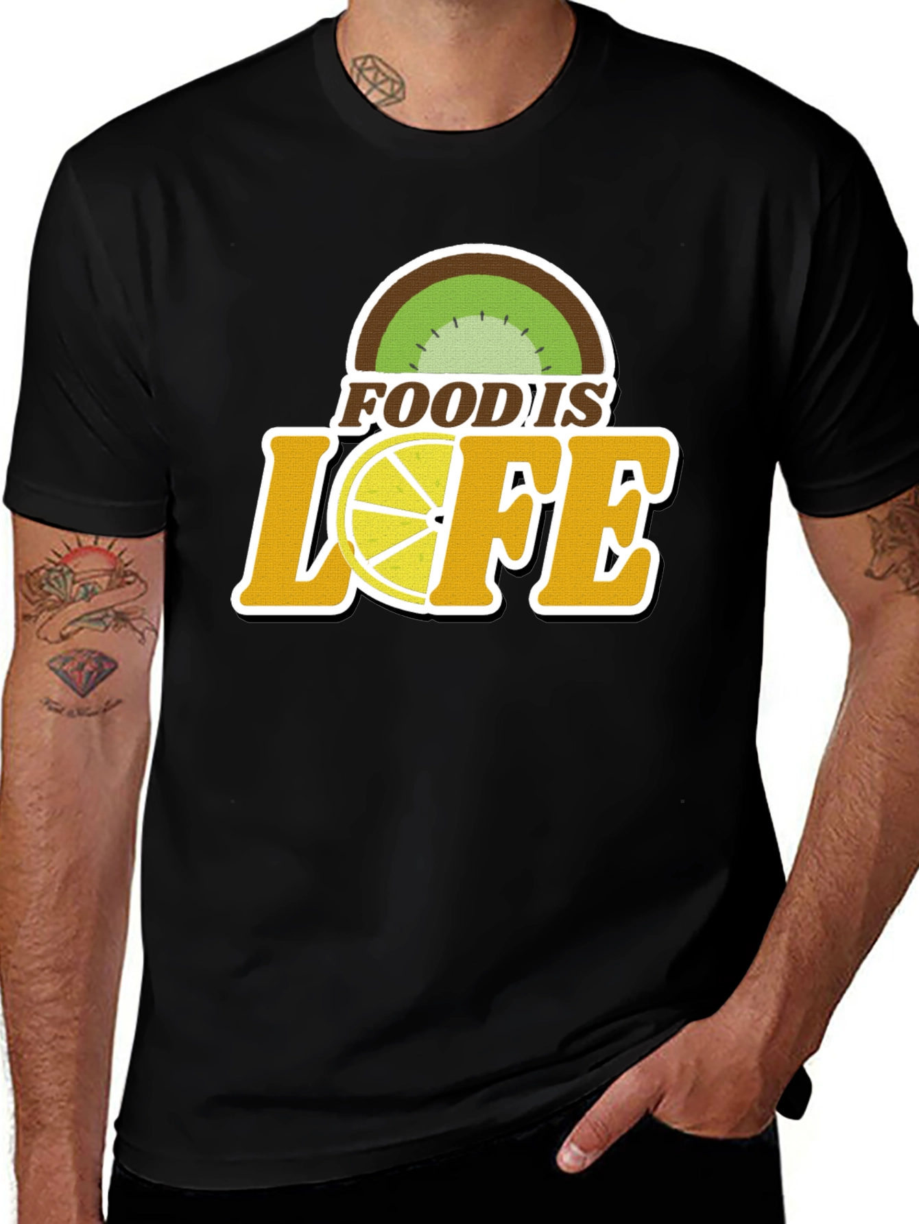 Variant 30 of Food Is Life Graphic Tee - Funny Fruit T-Shirt