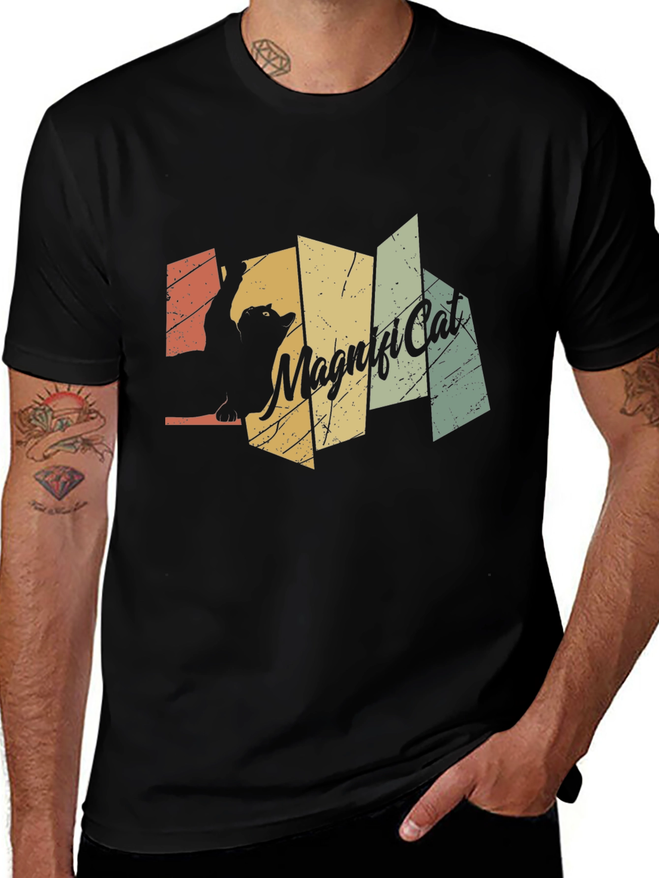 Variant 5 of MagnifiCat T-Shirt - Retro Cat Lover Tee