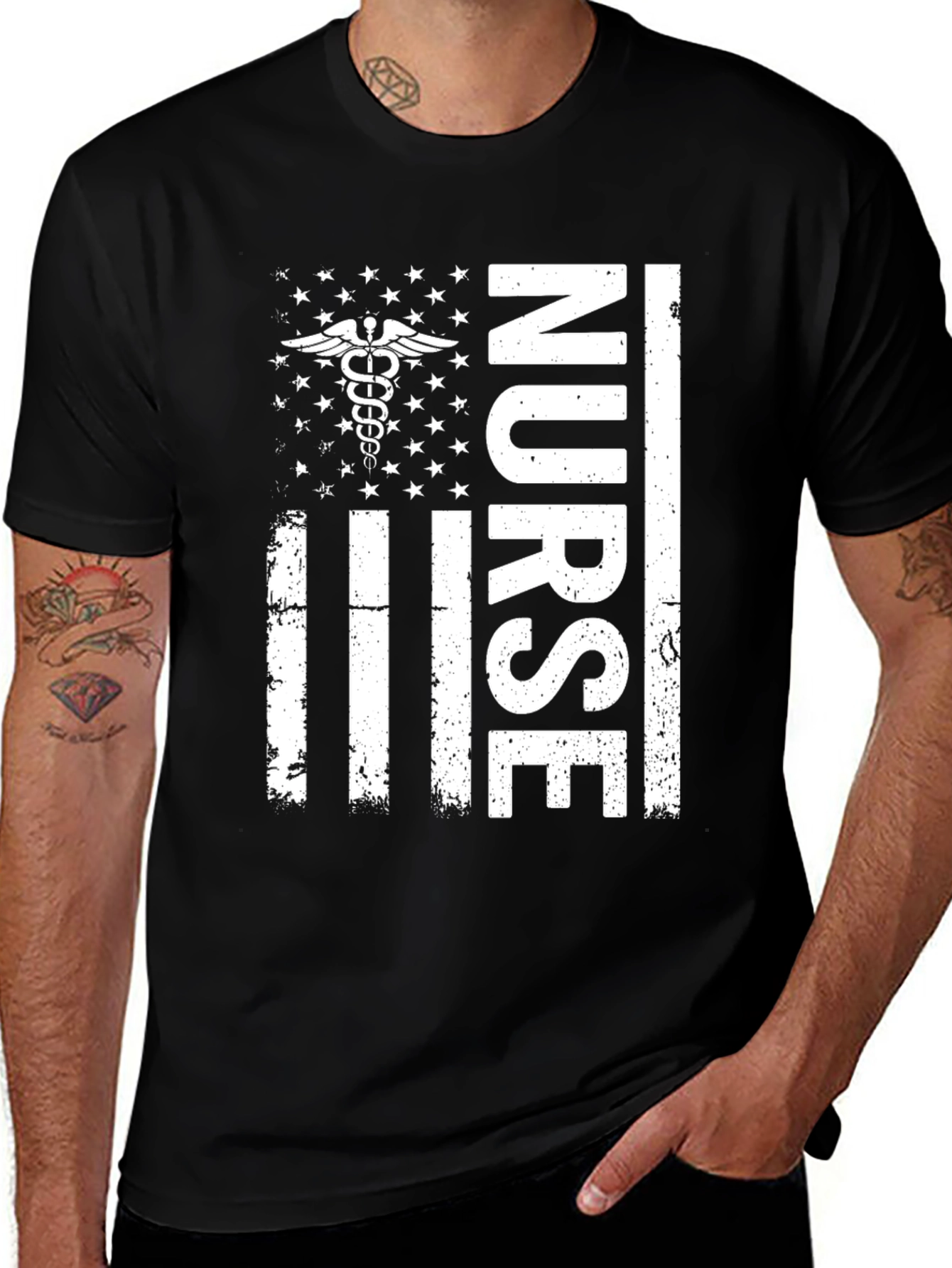 Variant 28 of Nurse American Flag T-Shirt