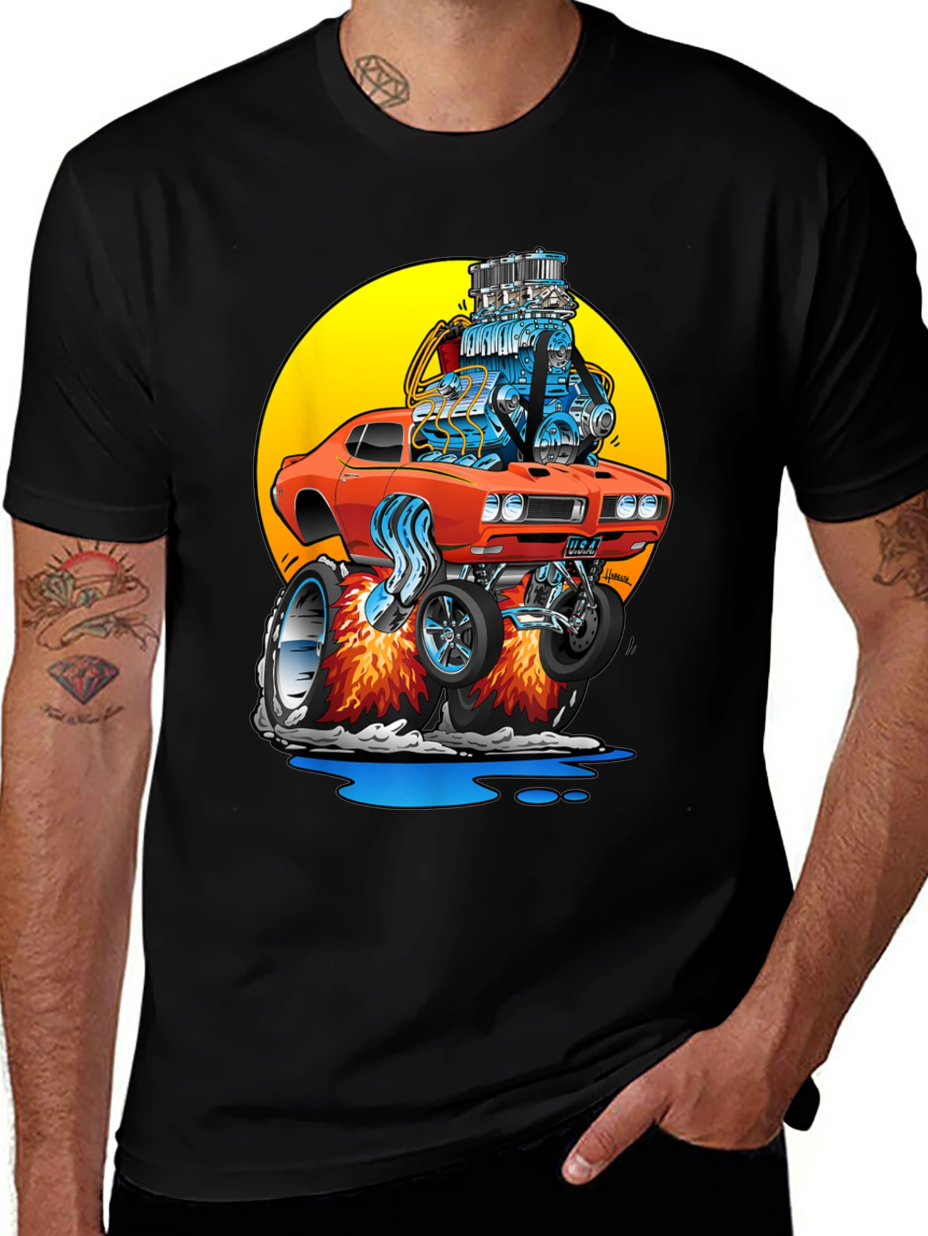 Cartoon Hot Rod T-Shirt