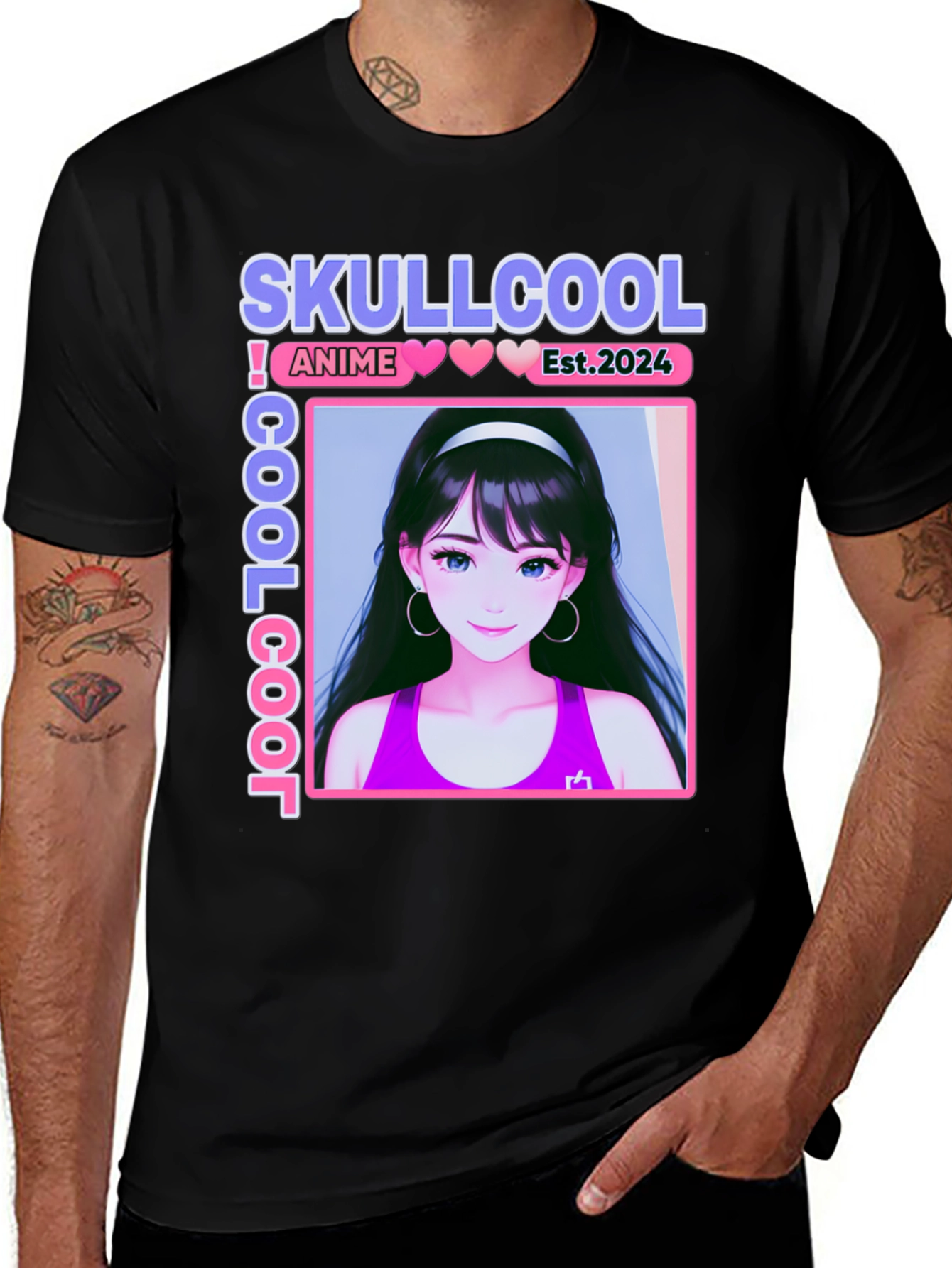 Skullcool Anime Girl Graphic T-Shirt - Est. 2024