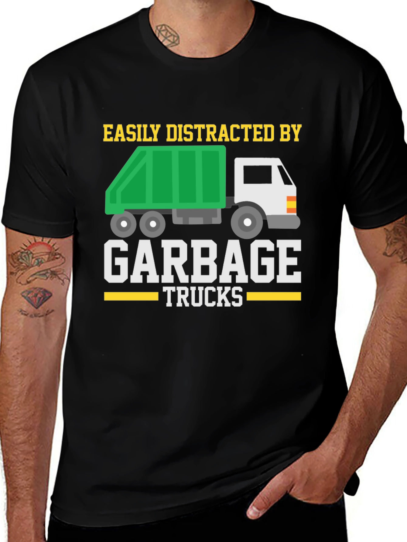 Variant 7 of Easily Distracted by Garbage Trucks T-Shirt