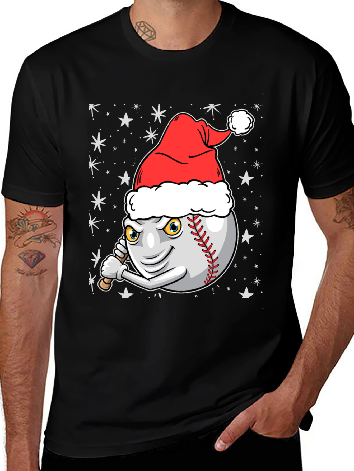 Variant 12 of Festive Baseball T-Shirt - Holiday Sports Apparel