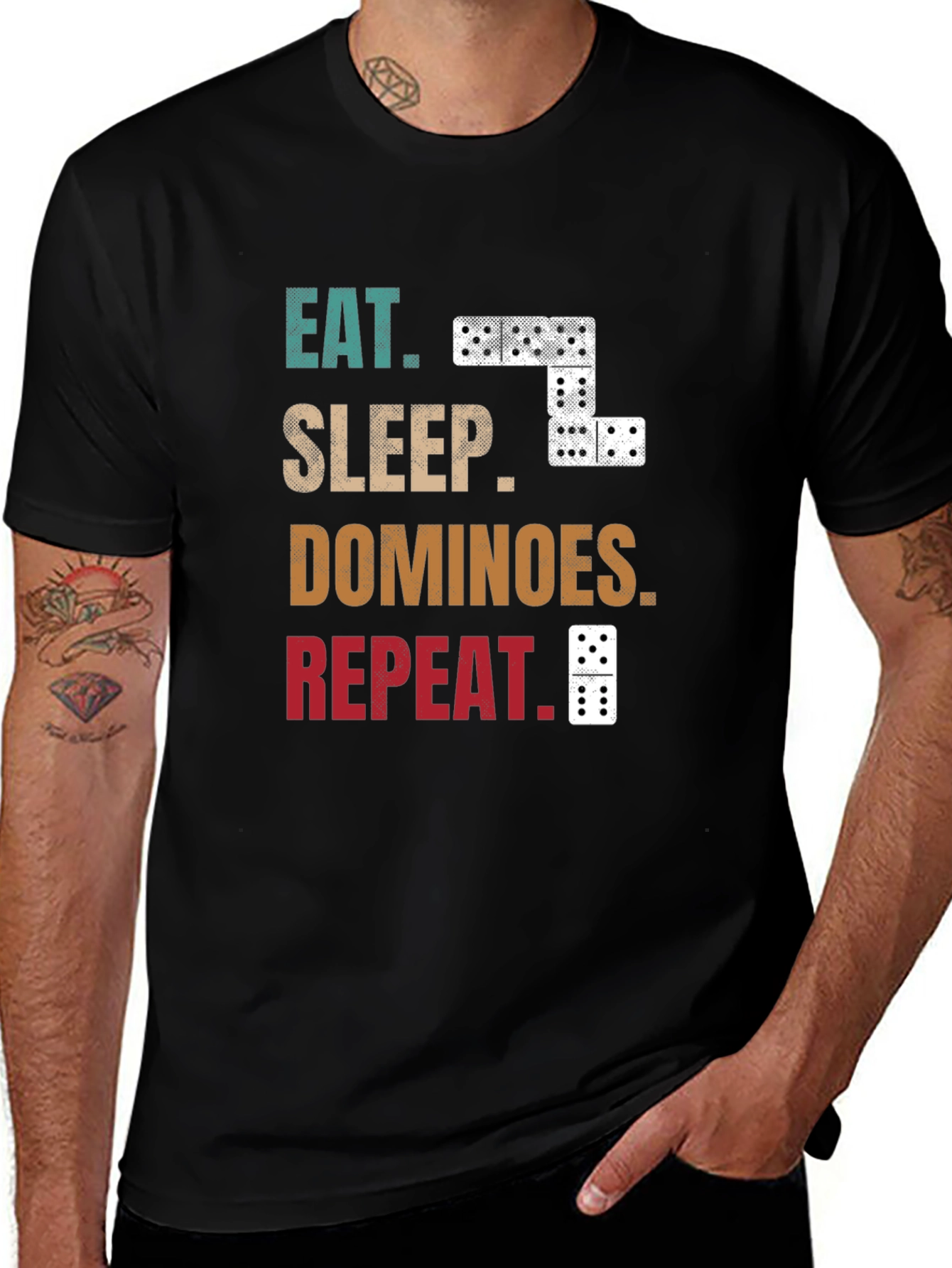 Eat Sleep Dominoes Repeat T-Shirt